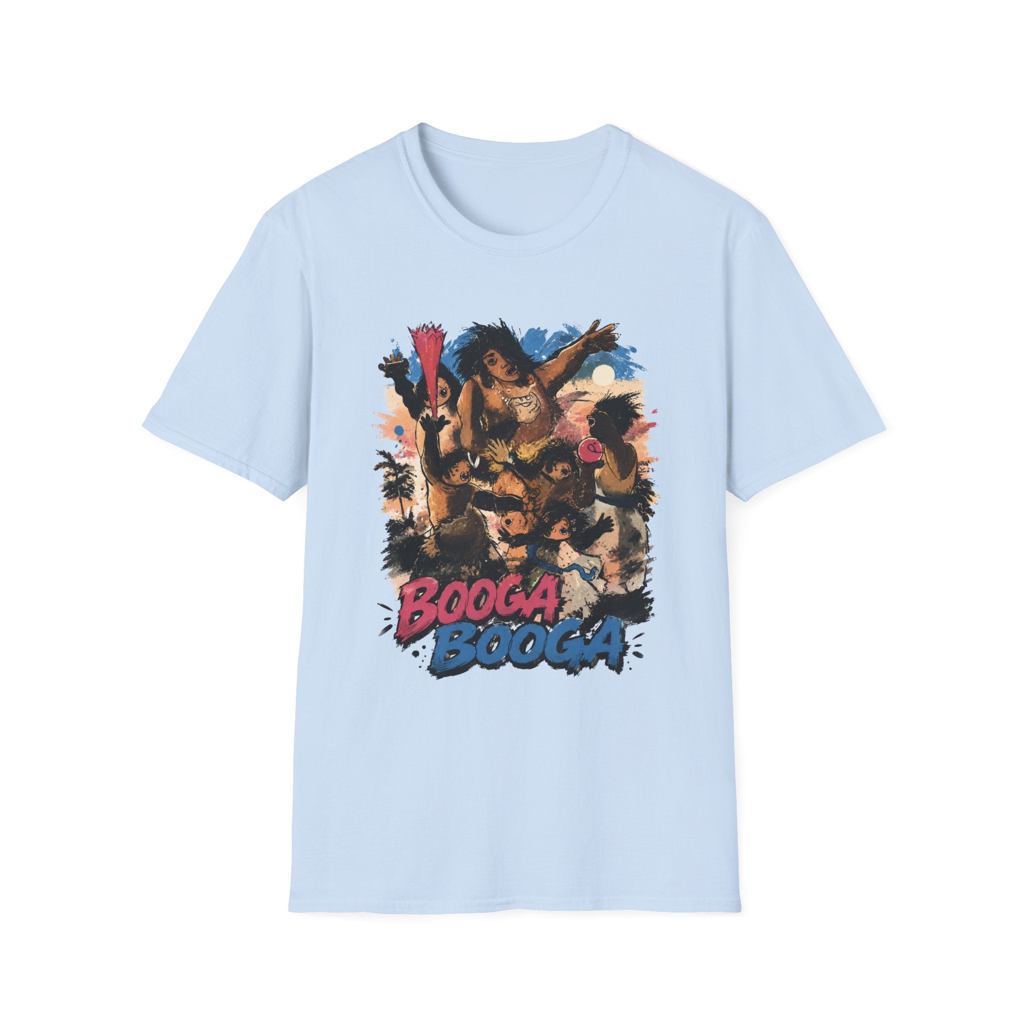 Booga Booga Surf Graphic T-Shirt — Tropical Retro Beach Vibes