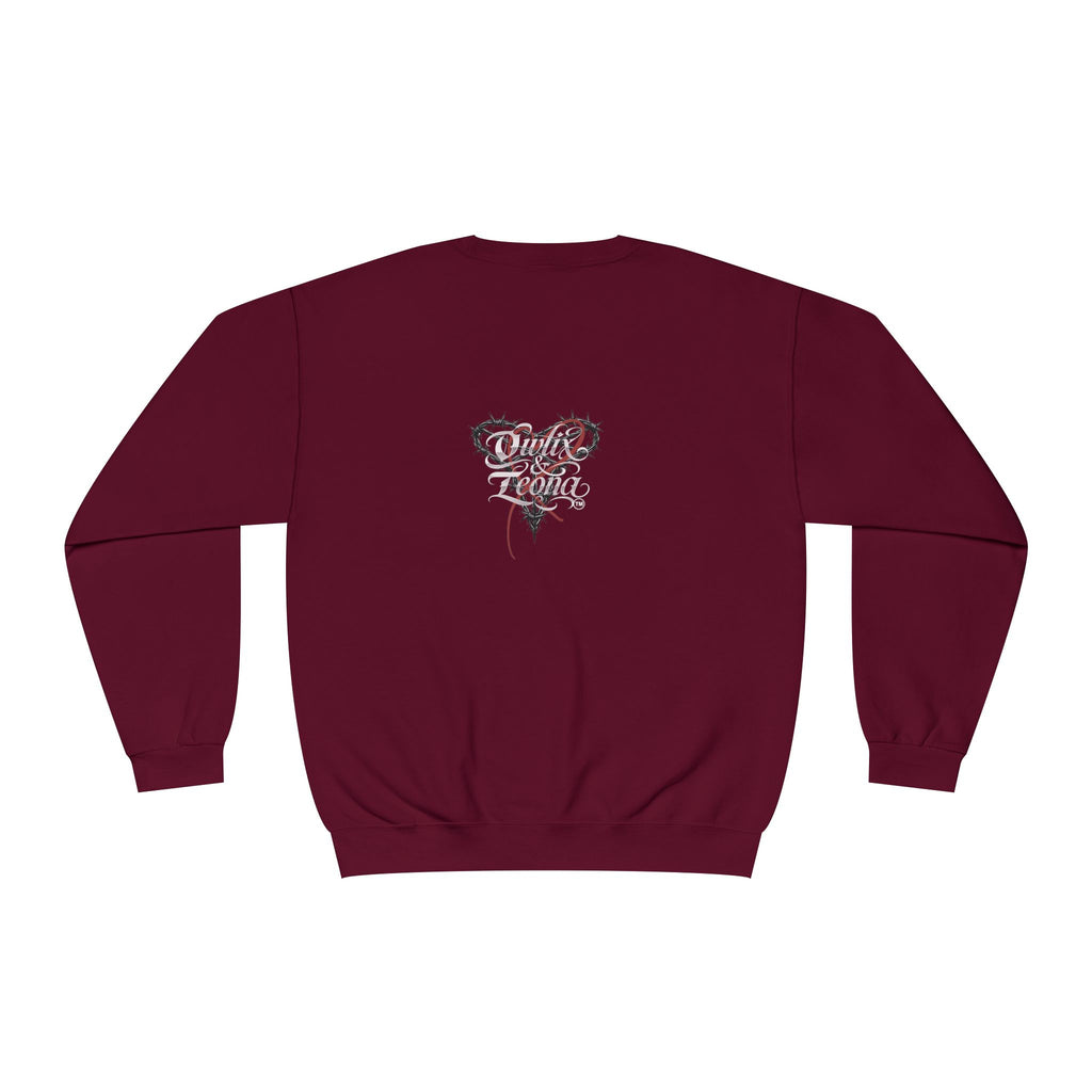 Owlix & Leona Graphic Crewneck Sweatshirt — Dual Animal Spirit Design