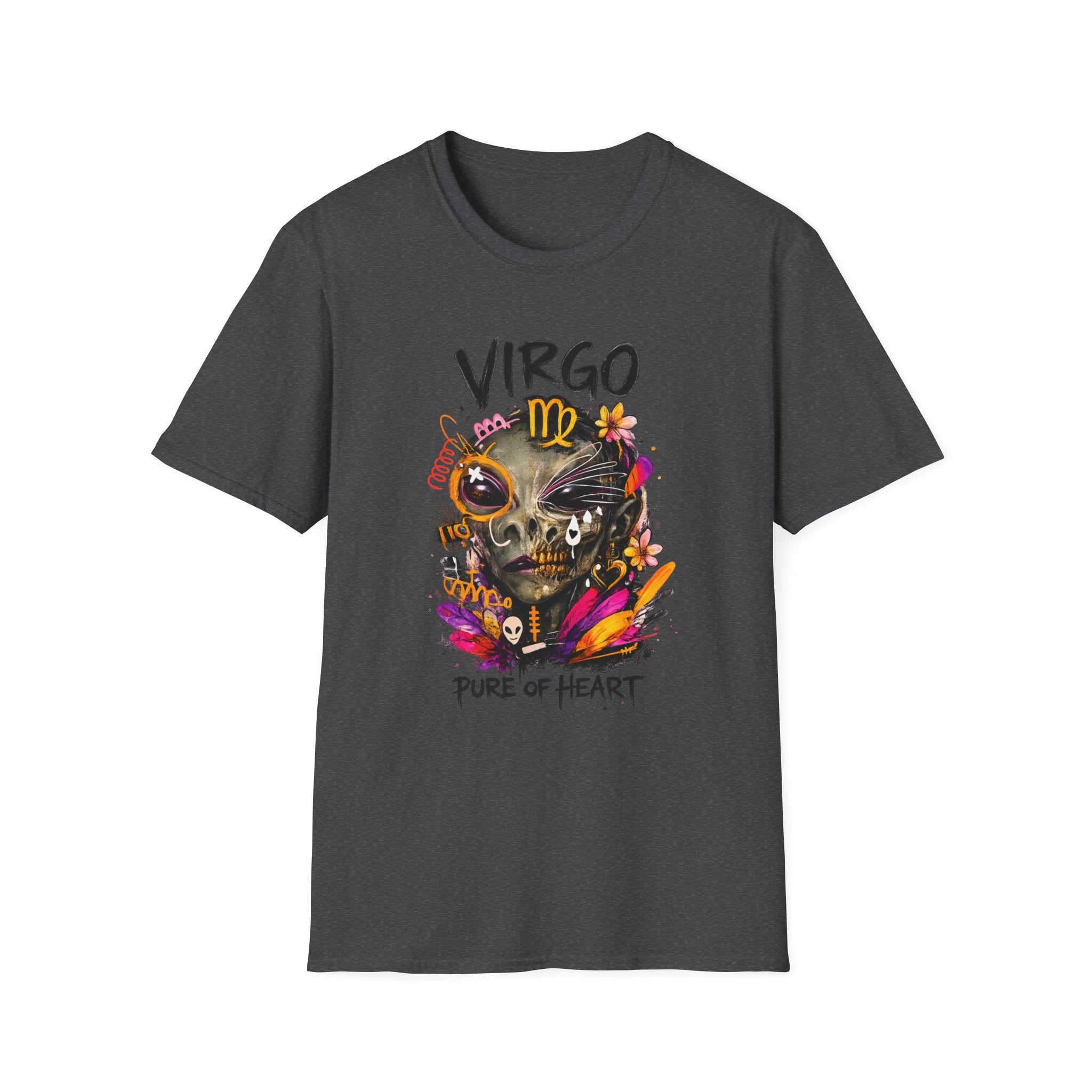 Virgo Skull Zodiac T-Shirt — "Pure of Heart" Astrology Tee