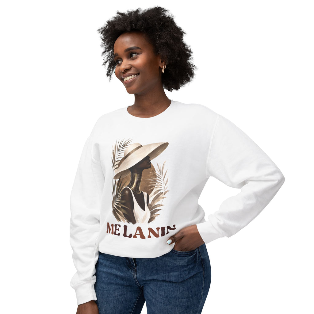 Melanin Pride Crewneck Sweatshirt — Elegant Portrait Graphic