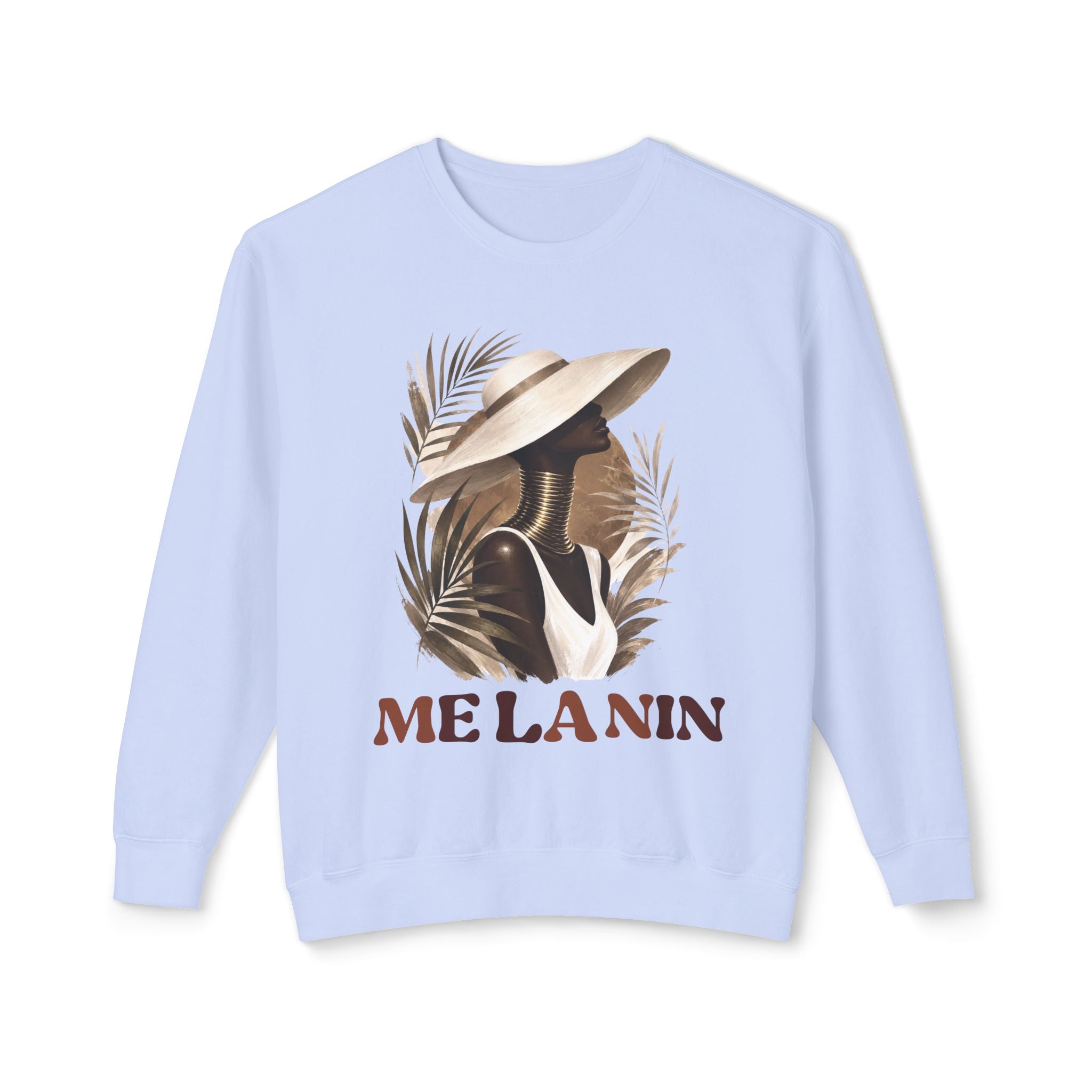 Melanin Pride Crewneck Sweatshirt — Elegant Portrait Graphic