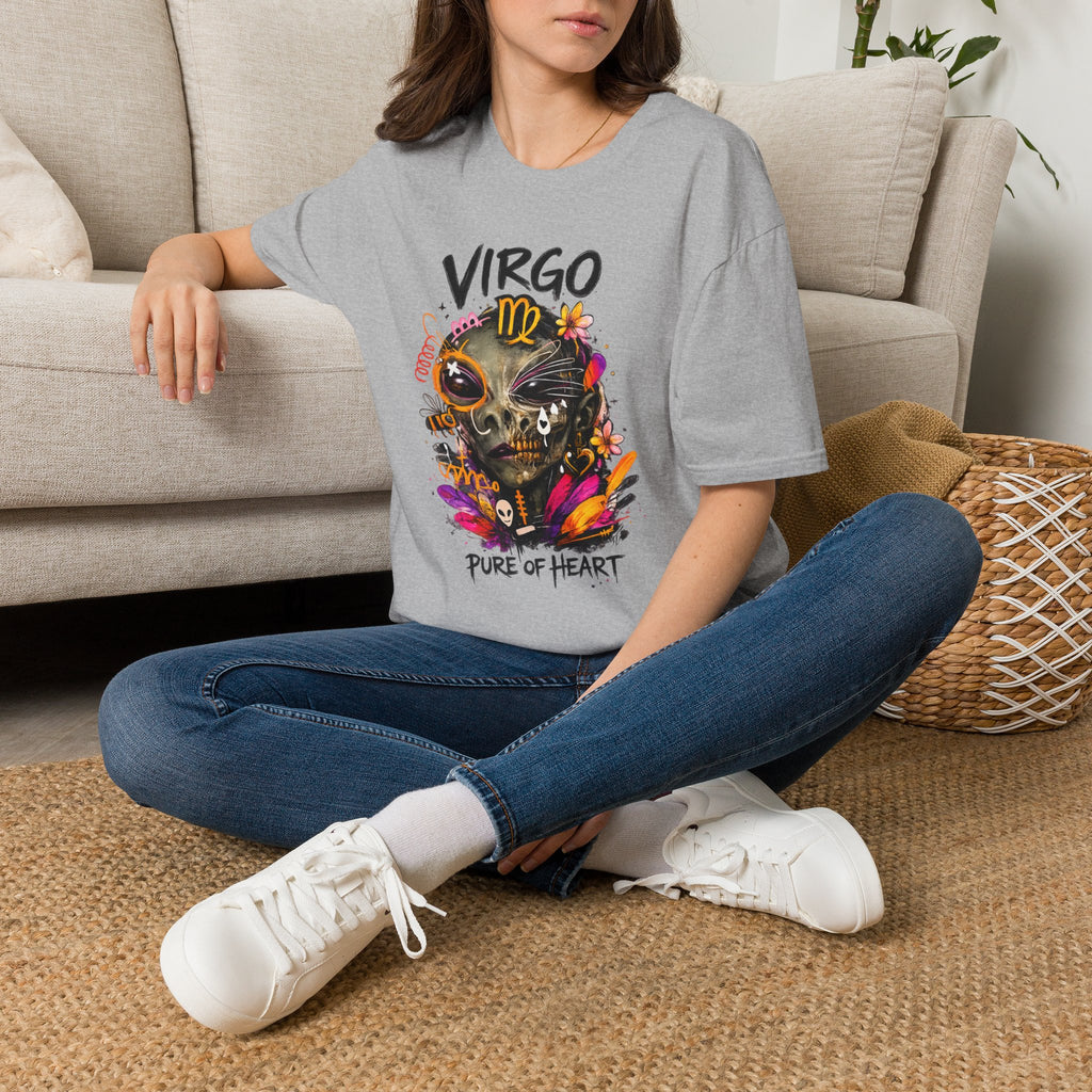Virgo Skull Zodiac T-Shirt — "Pure of Heart" Astrology Tee