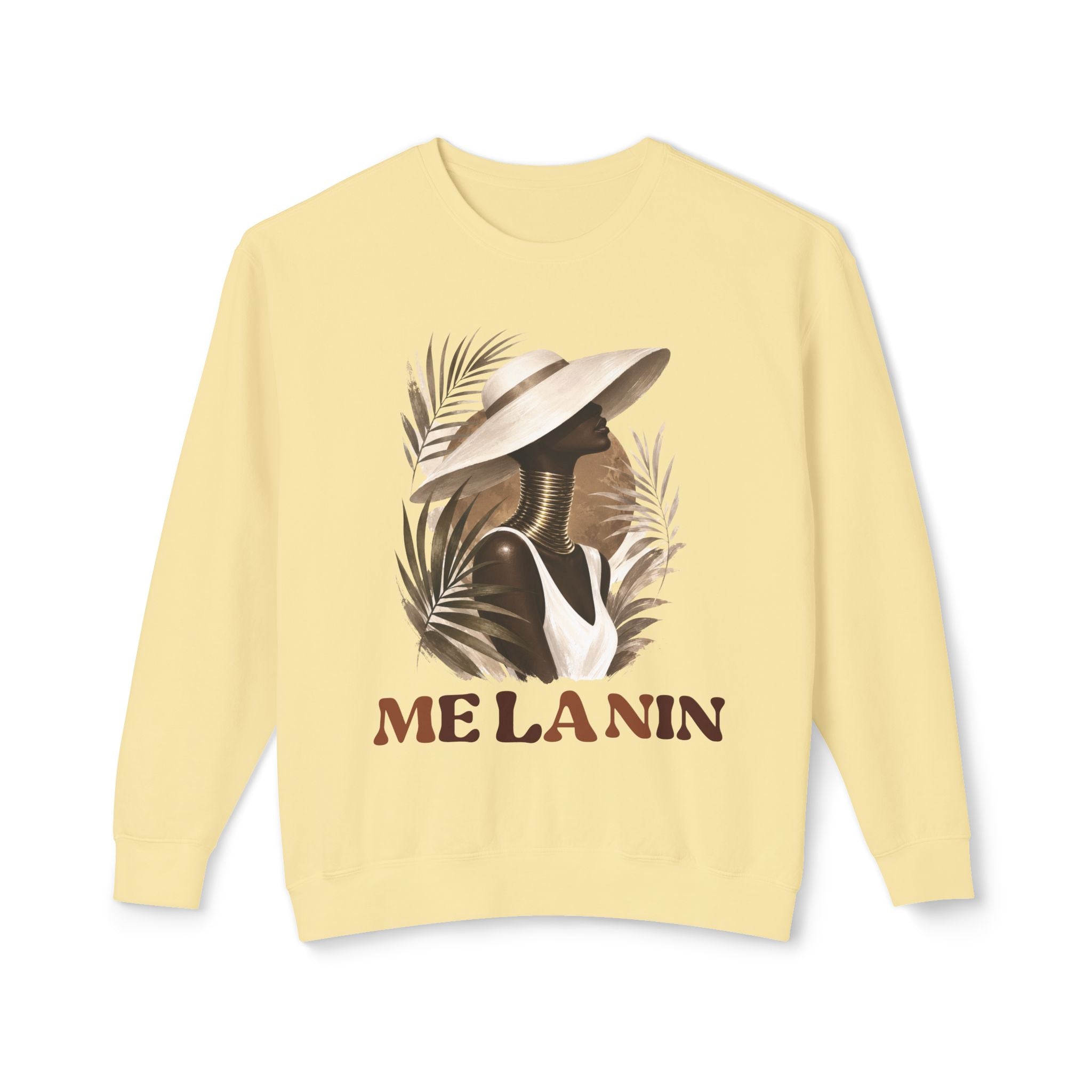 Melanin Pride Crewneck Sweatshirt — Elegant Portrait Graphic