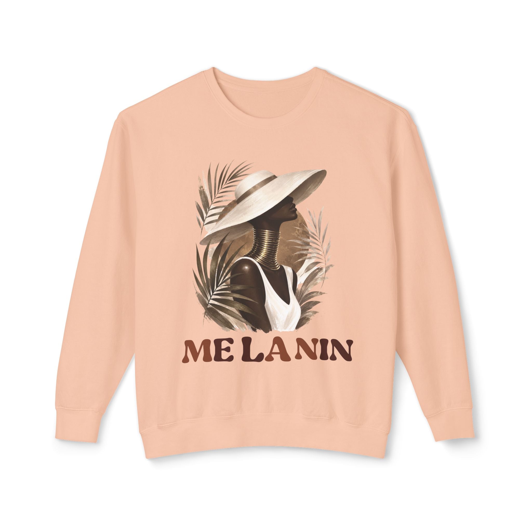 Melanin Pride Crewneck Sweatshirt — Elegant Portrait Graphic
