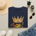 Princess Zyra T-Shirt — Vibrant Crowned Afro Skull Graphic Tee