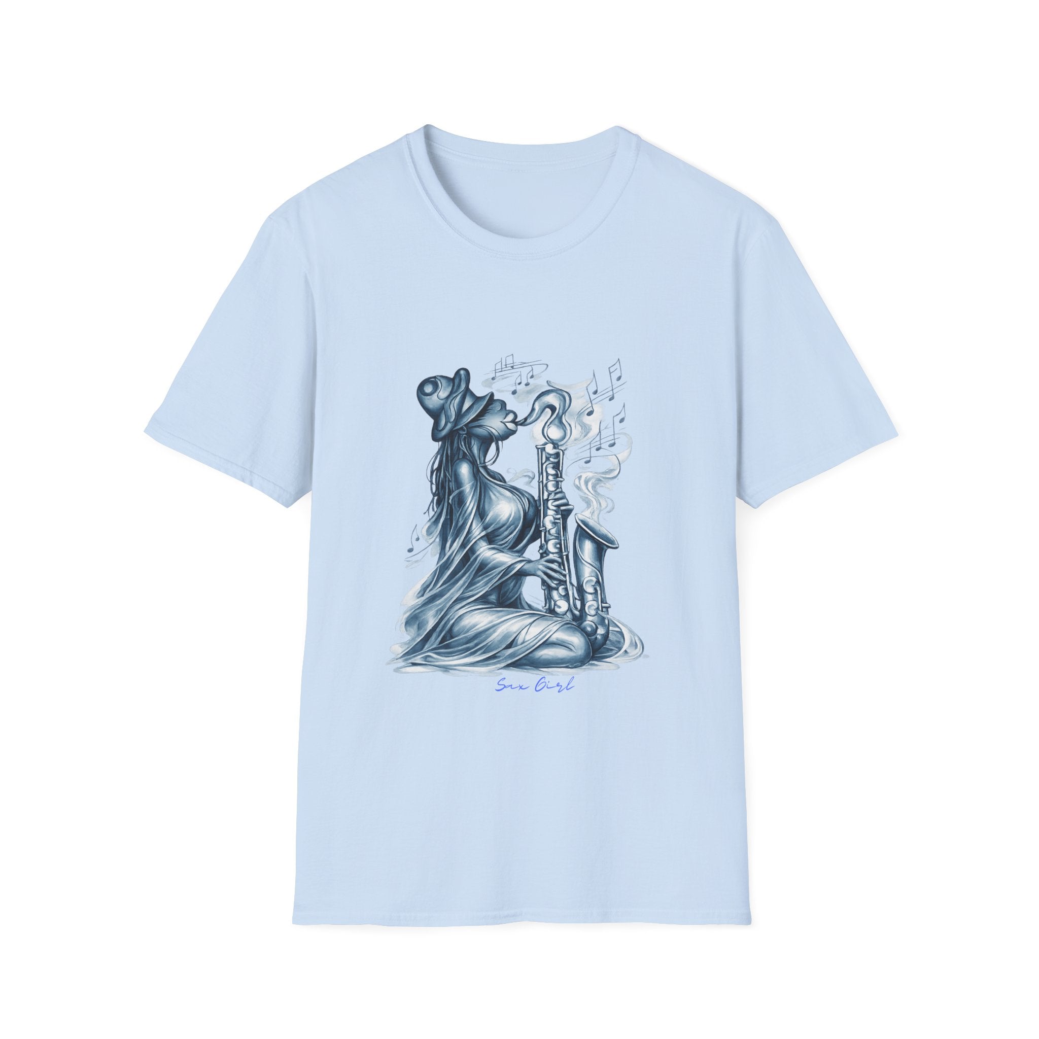 Saxophone Soul T-Shirt — Jazz Musician Silhouette Graphic