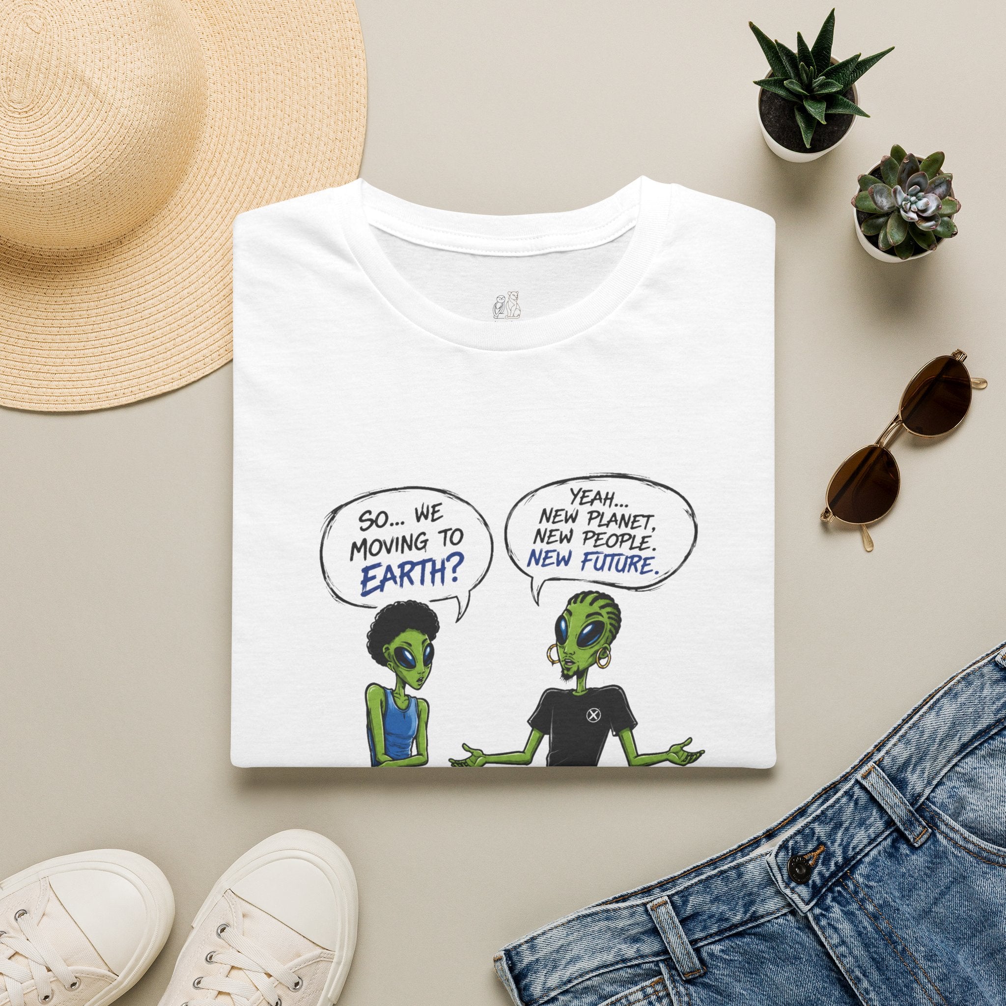 Alien Comic T-Shirt — “So... We Moving to Earth?” Tito & Raz Edition Graphic Tee
