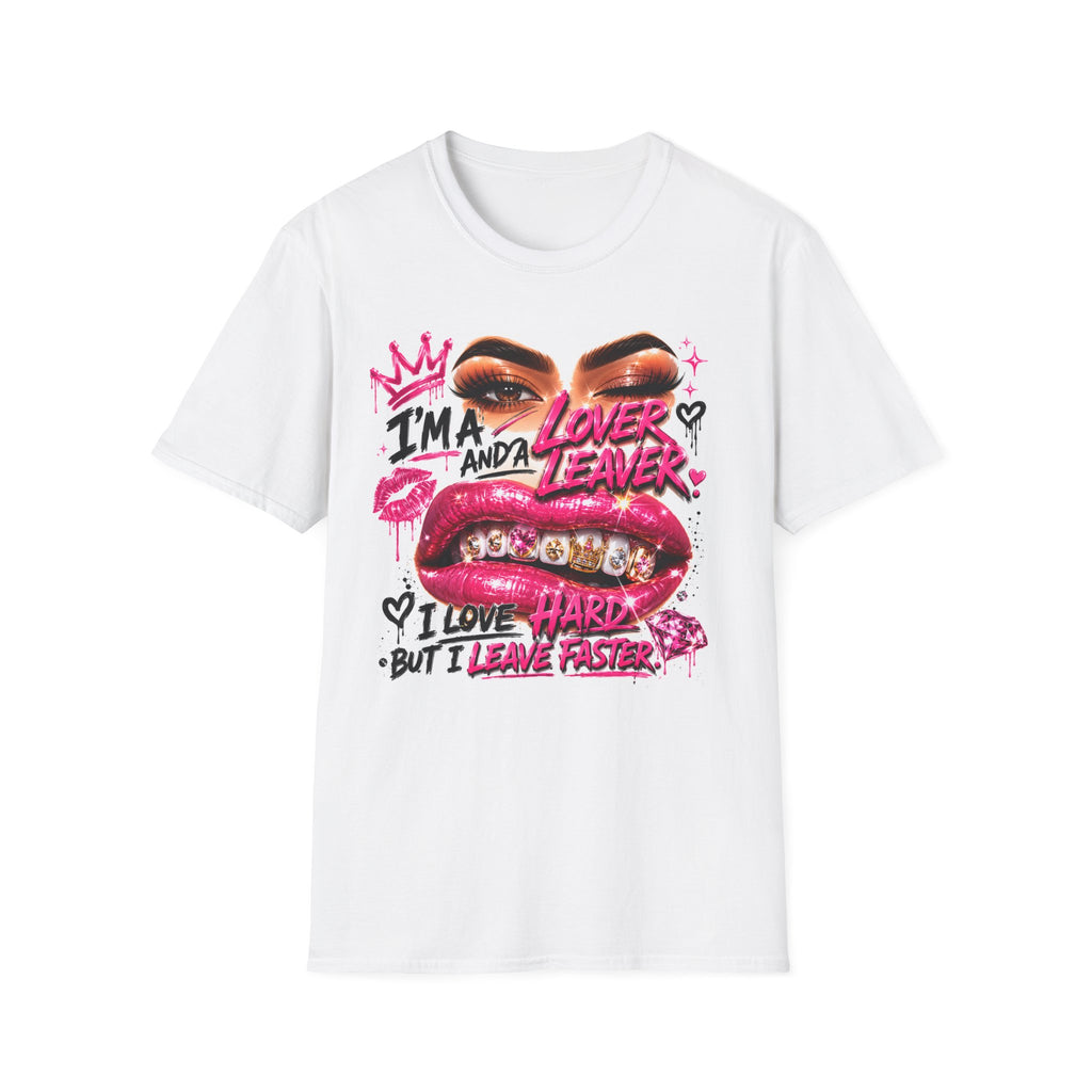 Graphic Tee — "I'm a Lover and a Leaver" Bold Lip Art T-Shirt