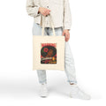 Tote Bag — "Warning: Caribbean Girl Energy" Vintage-Style Canvas Tote