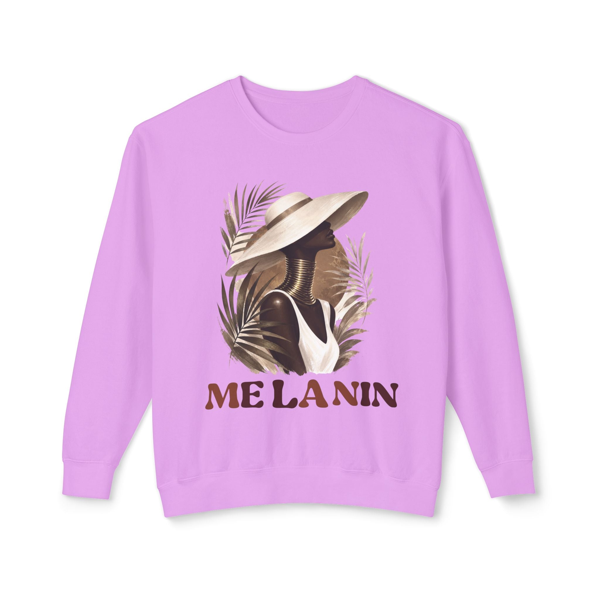 Melanin Pride Crewneck Sweatshirt — Elegant Portrait Graphic