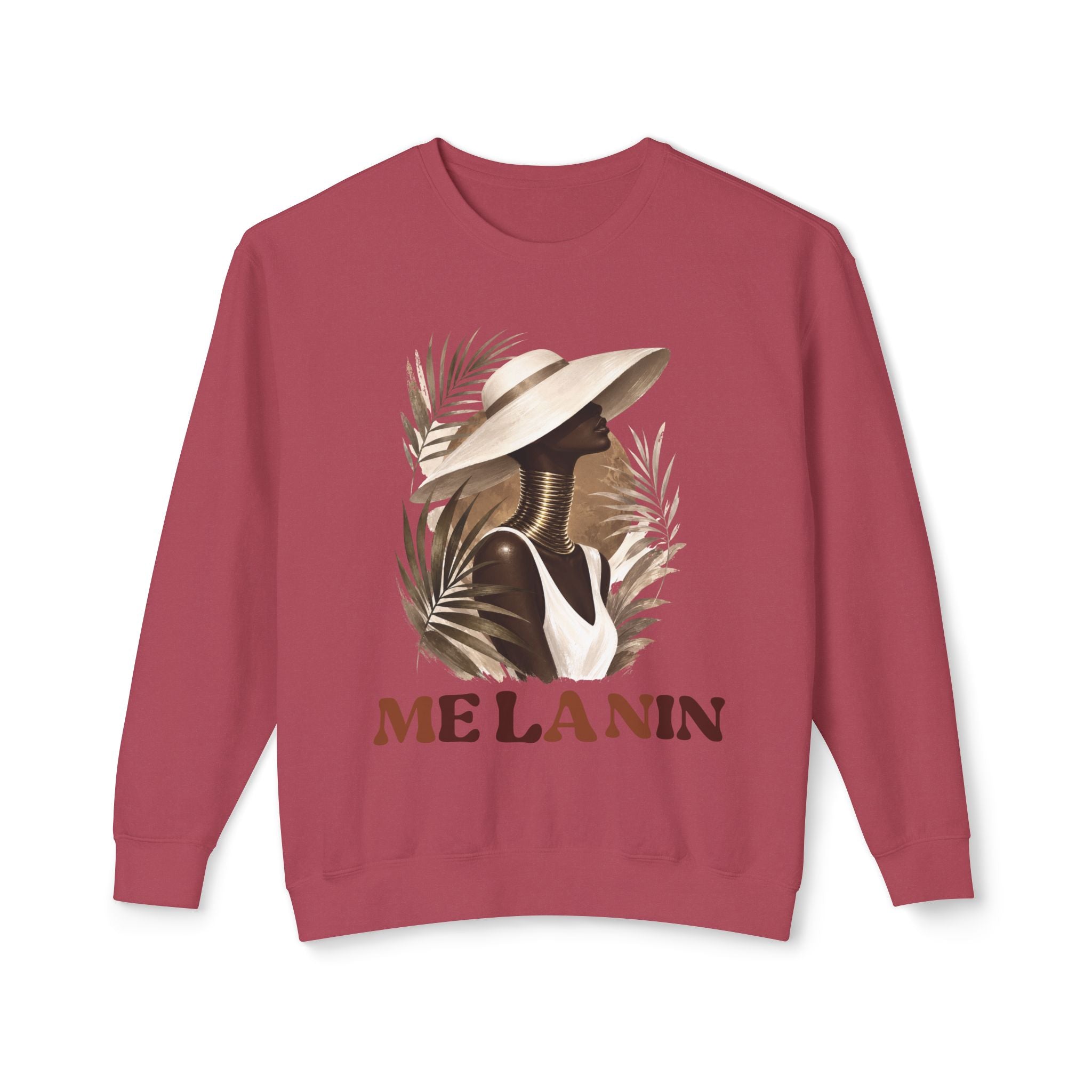 Melanin Pride Crewneck Sweatshirt — Elegant Portrait Graphic