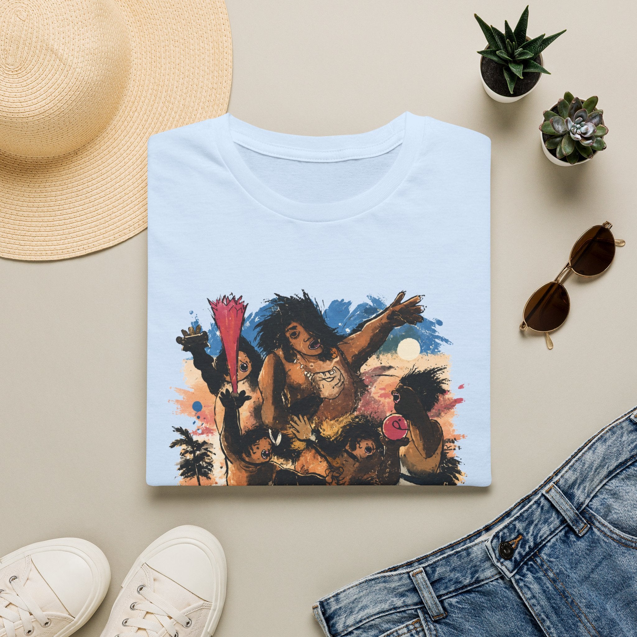 Booga Booga Surf Graphic T-Shirt — Tropical Retro Beach Vibes
