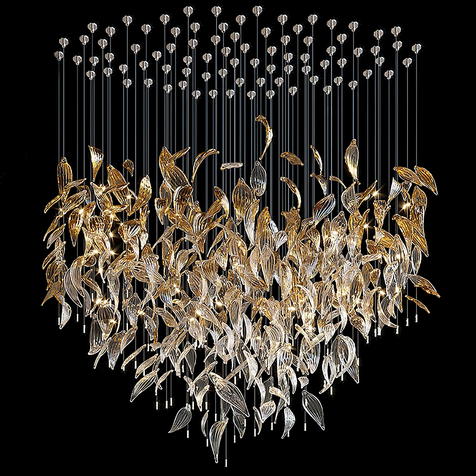 DIY Fallen Leaf Chandelier