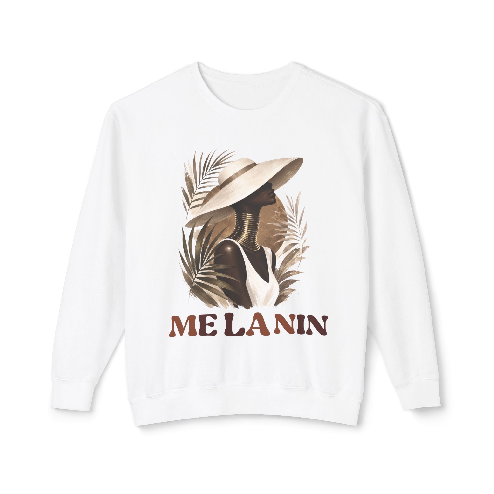Melanin Pride Crewneck Sweatshirt — Elegant Portrait Graphic
