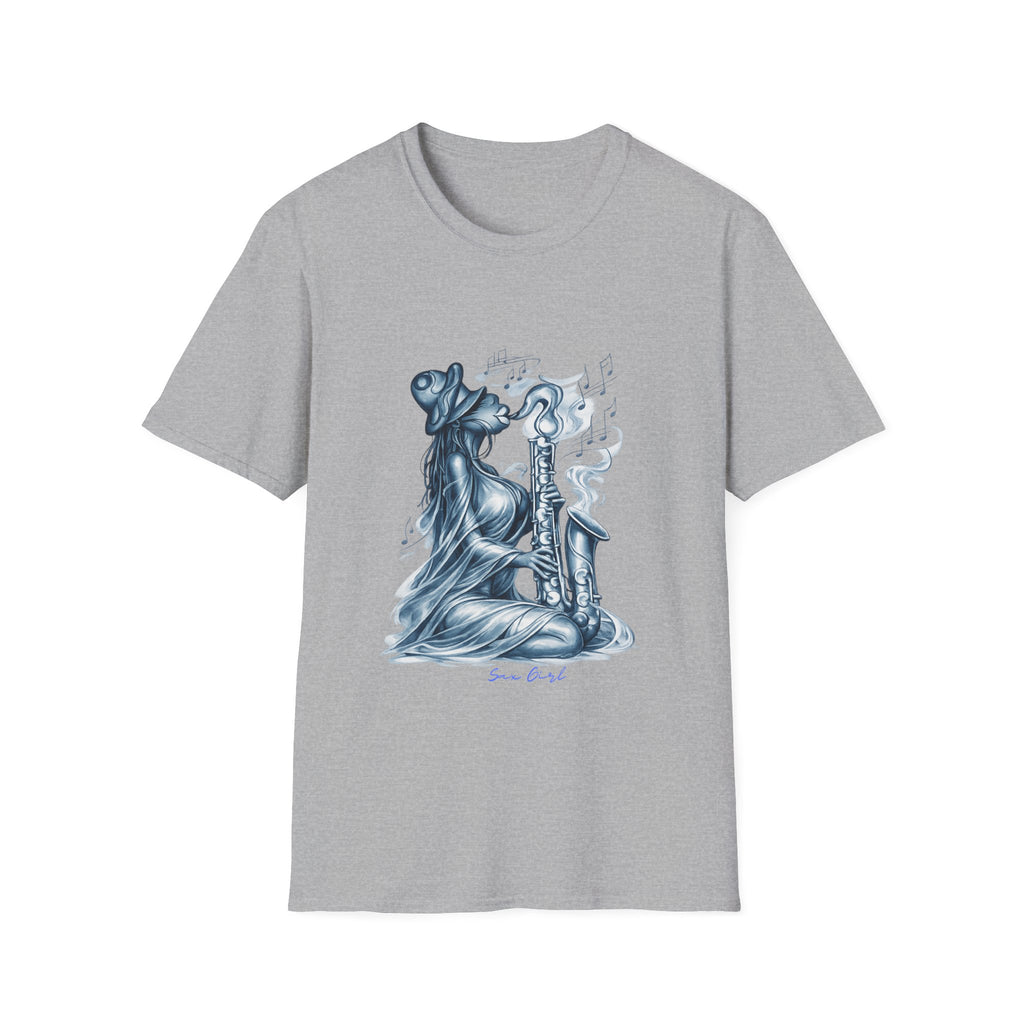 Saxophone Soul T-Shirt — Jazz Musician Silhouette Graphic