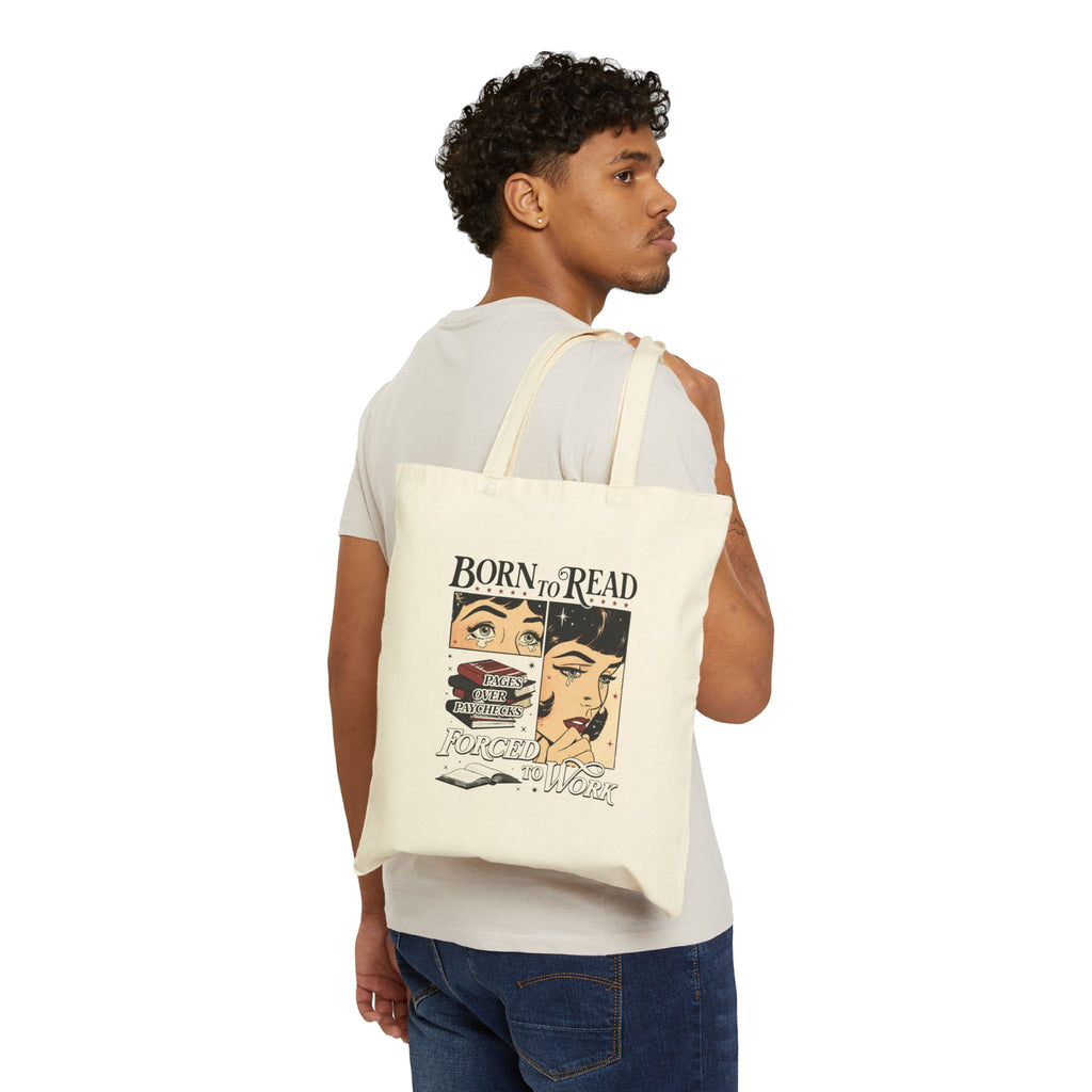 Tote Bag — "Born to Read" Vintage Comic Book Booklover Tote