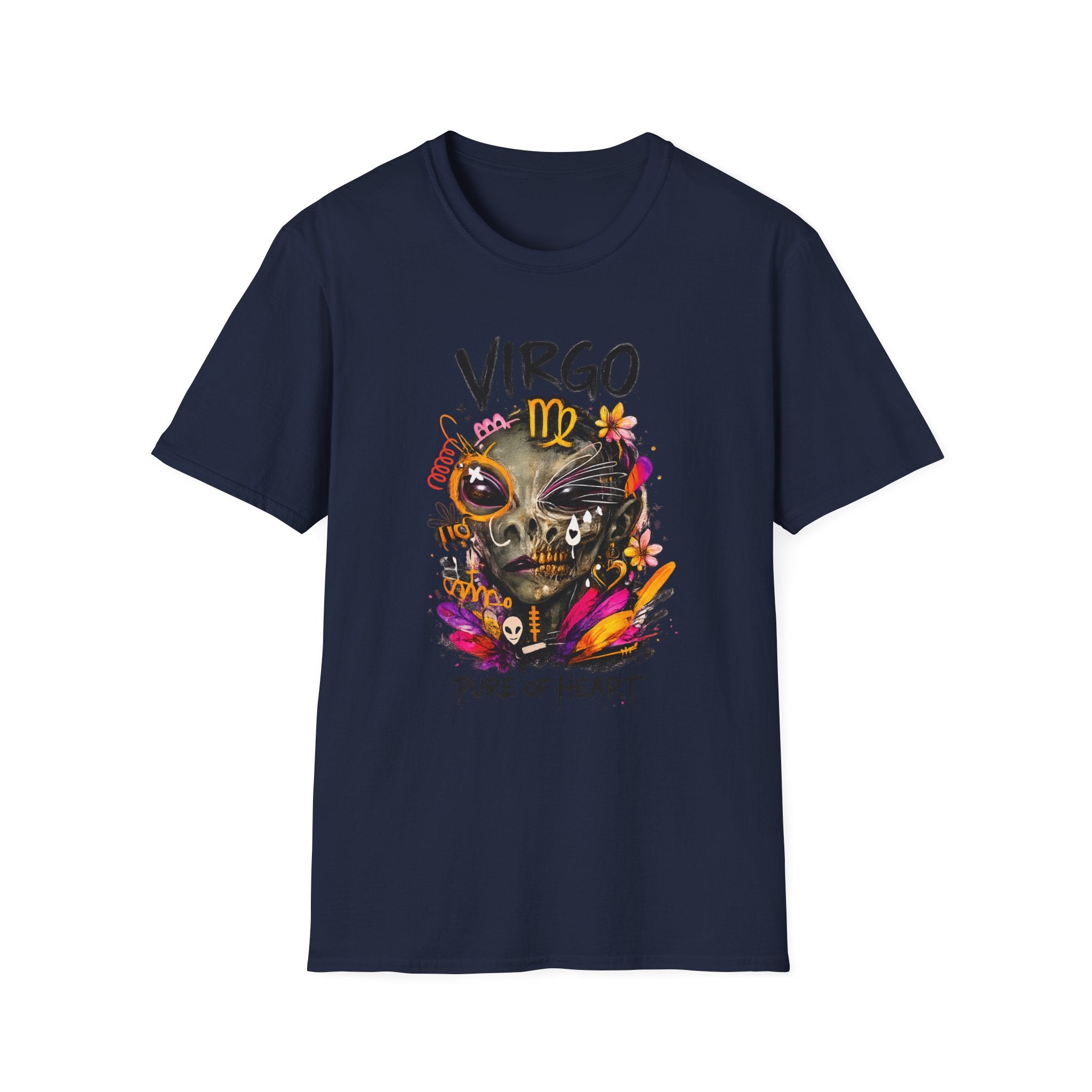 Virgo Skull Zodiac T-Shirt — "Pure of Heart" Astrology Tee
