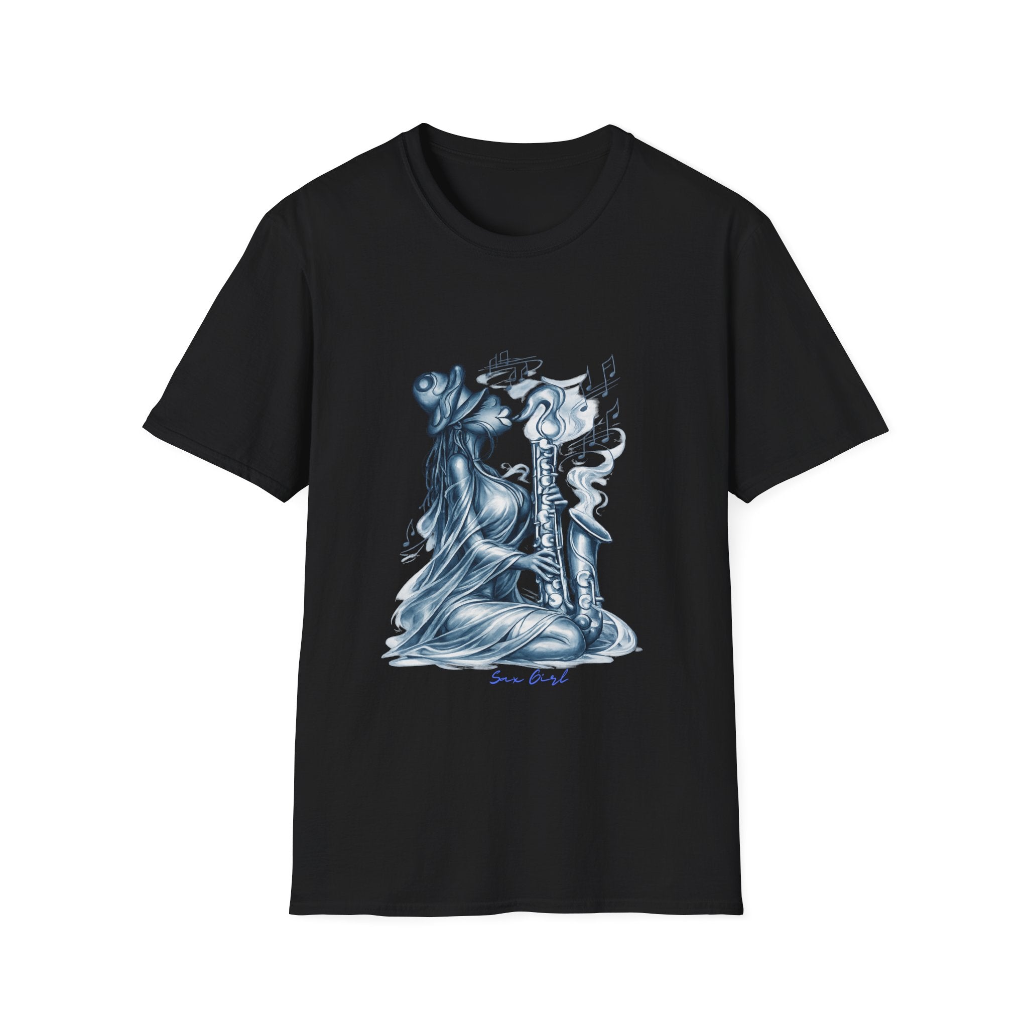 Saxophone Soul T-Shirt — Jazz Musician Silhouette Graphic