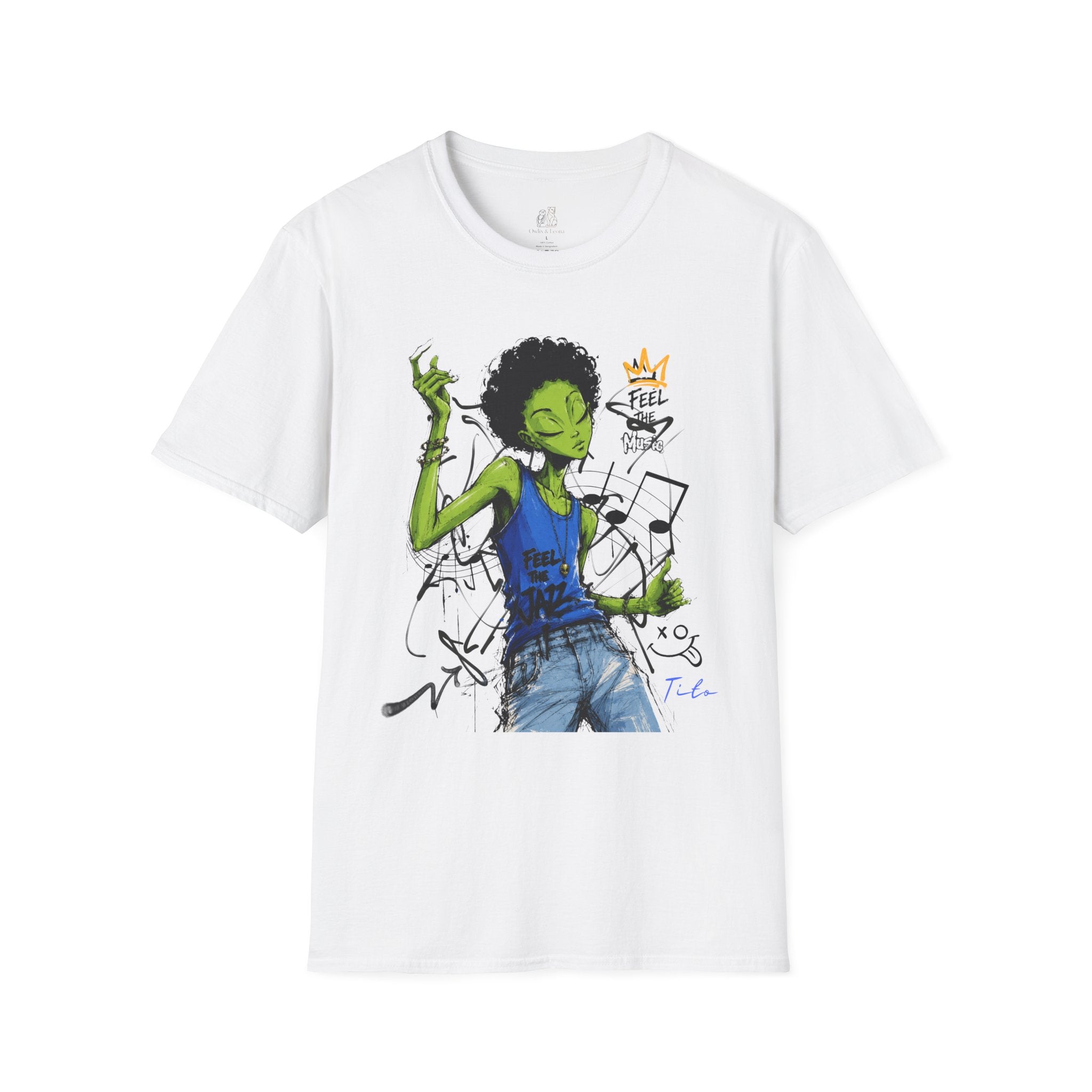 Music Vibes Graphic T-Shirt — 'Feel the Music' Tito-Tito & Ray Edition