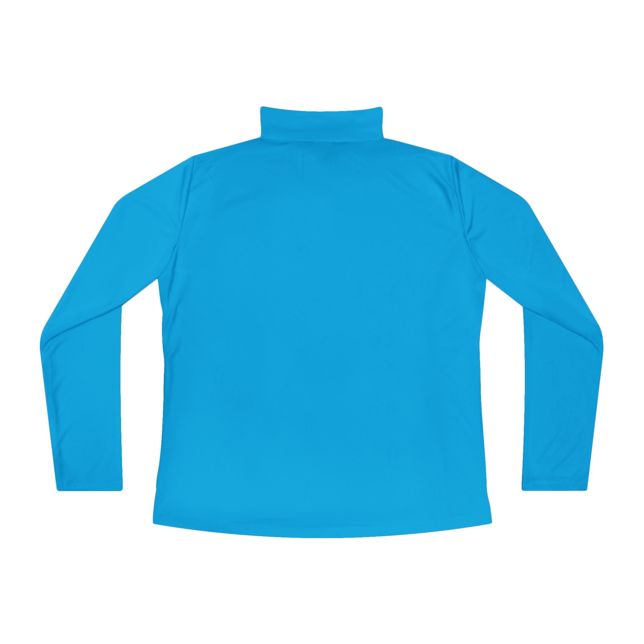 Ladies Quarter-Zip Pullover — Green Alien Pose Embroidered Performance Top