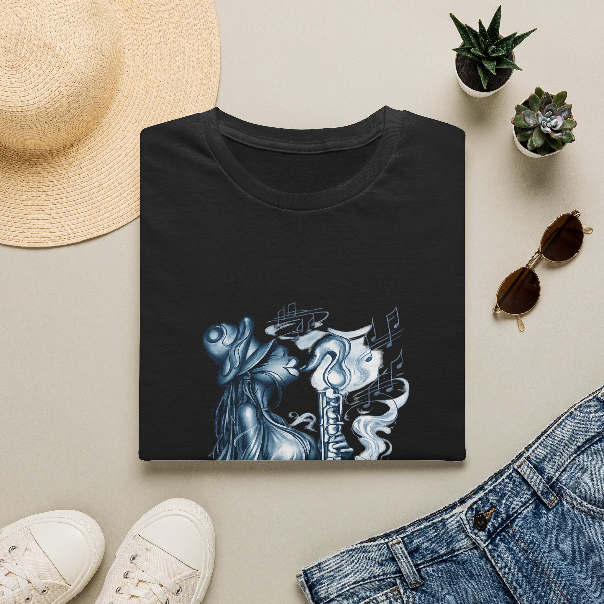 Saxophone Soul T-Shirt — Jazz Musician Silhouette Graphic
