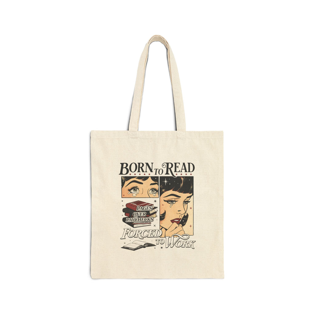 Tote Bag — "Born to Read" Vintage Comic Book Booklover Tote