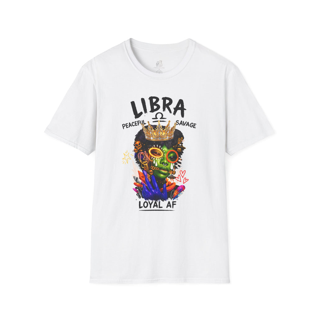 Libra Crown T-Shirt — "Peaceful Savage" Zodiac Tee (Loyal AF)