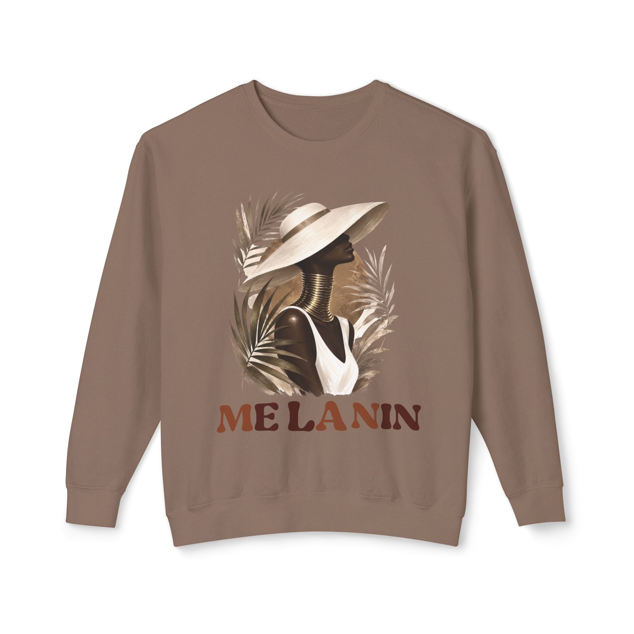 Melanin Pride Crewneck Sweatshirt — Elegant Portrait Graphic