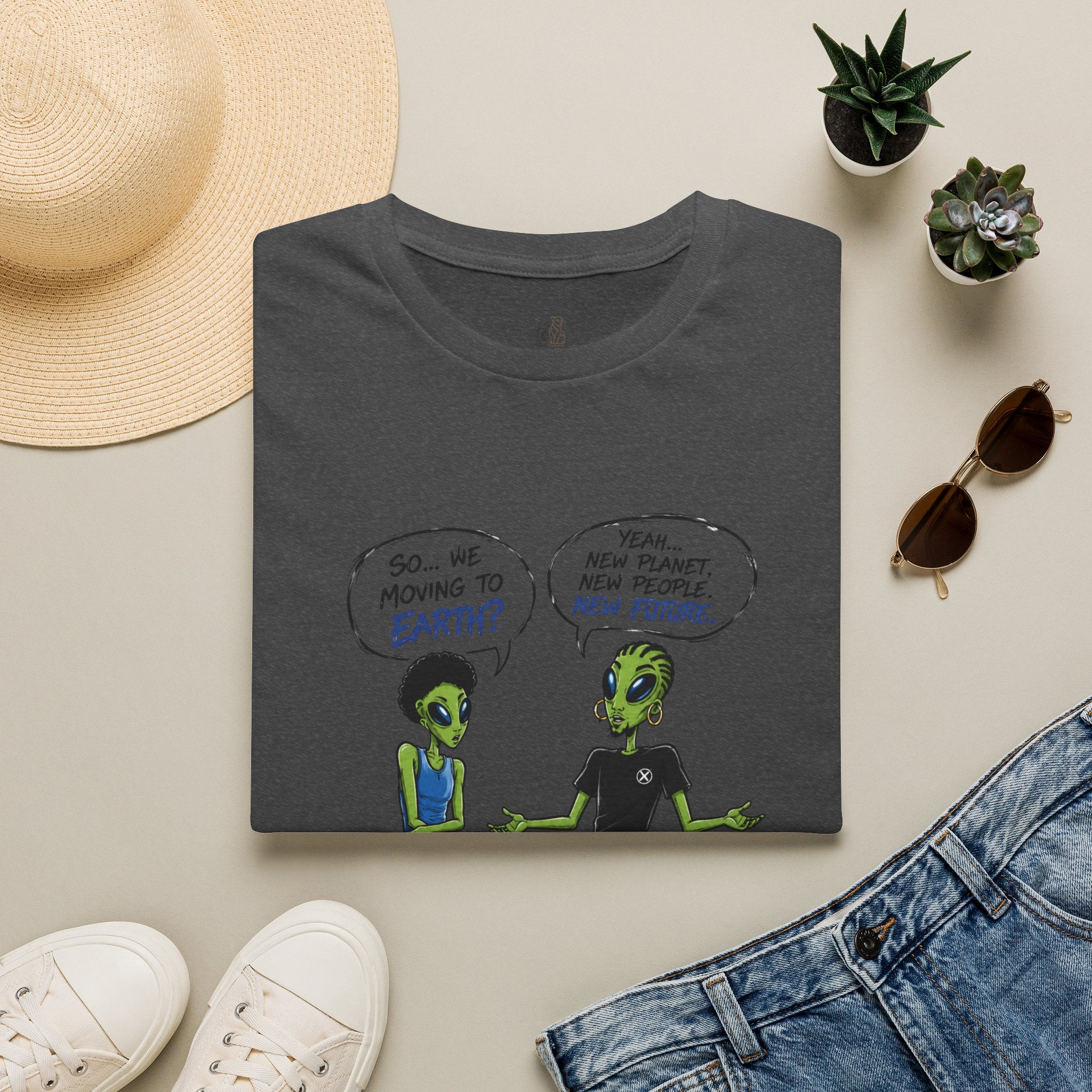 Alien Comic T-Shirt — “So... We Moving to Earth?” Tito & Raz Edition Graphic Tee