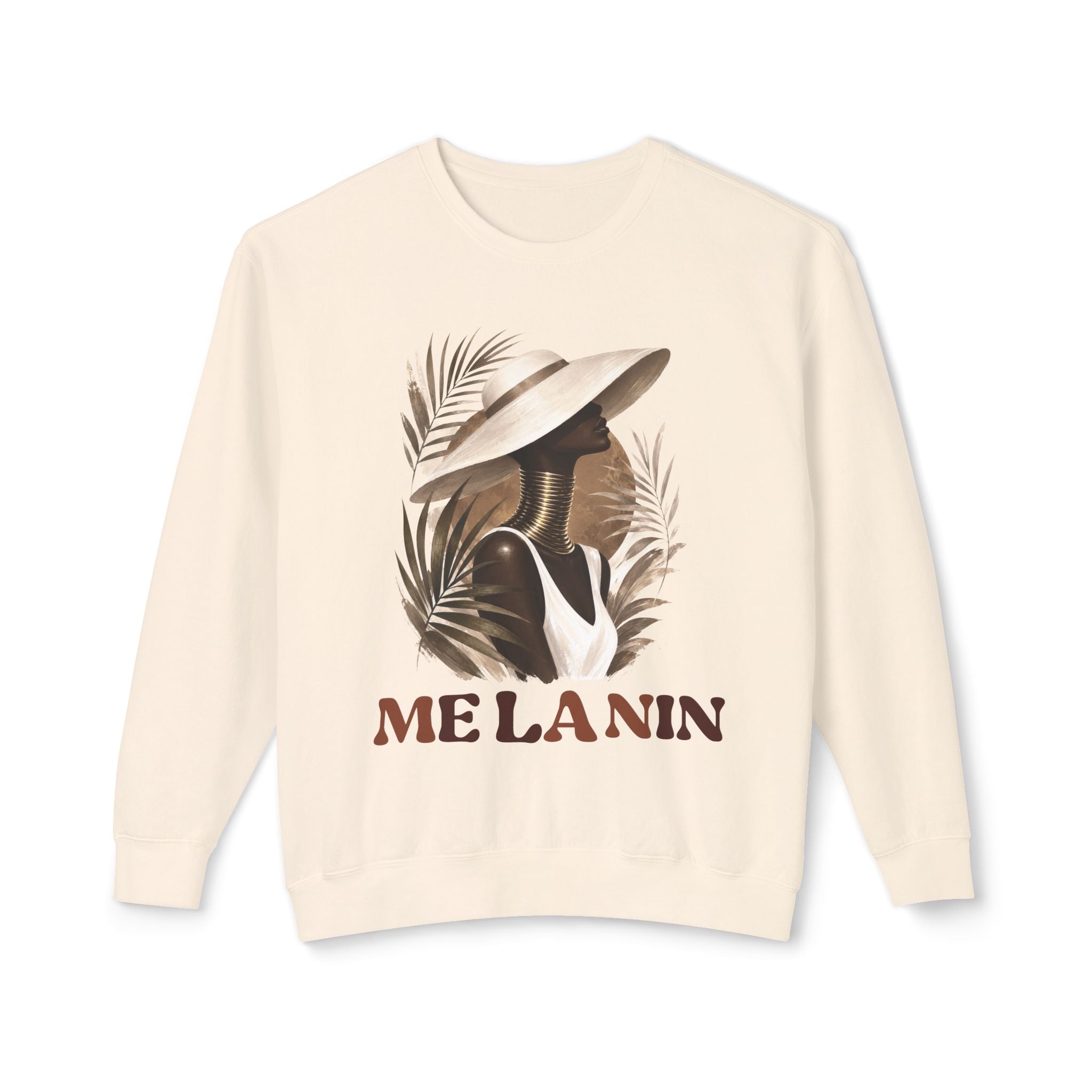 Melanin Pride Crewneck Sweatshirt — Elegant Portrait Graphic