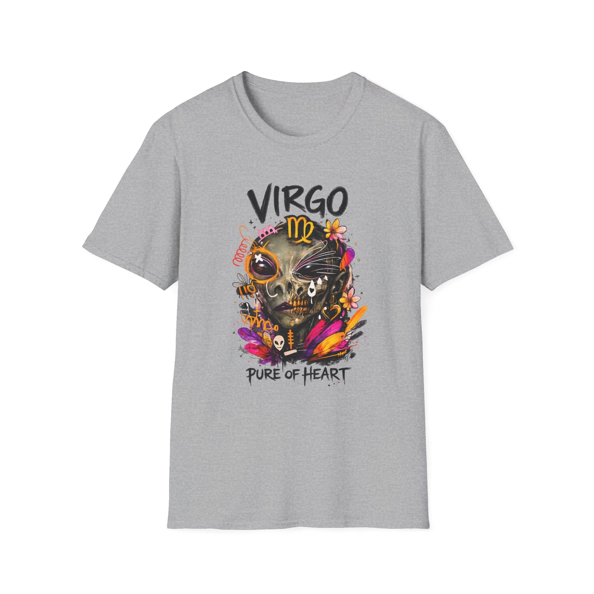 Virgo Skull Zodiac T-Shirt — "Pure of Heart" Astrology Tee