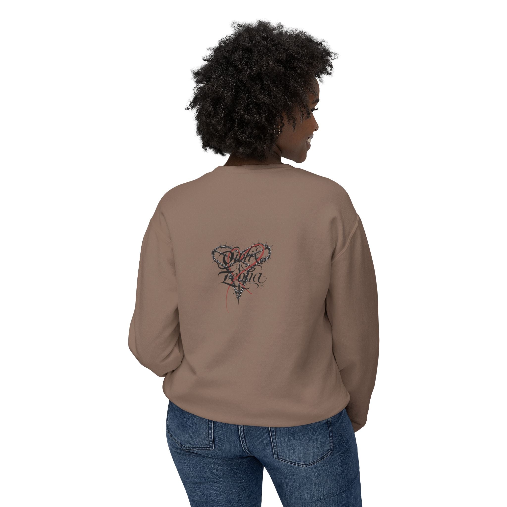 Crewneck Sweatshirt — 'Me La Nin' Melanin Portrait Graphic-Fall Collection