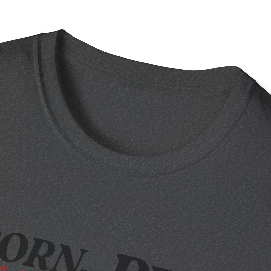 Born to Read, Forced to Work Graphic T-Shirt — Retro Pop Art Book Lover Tee (Green eyes)