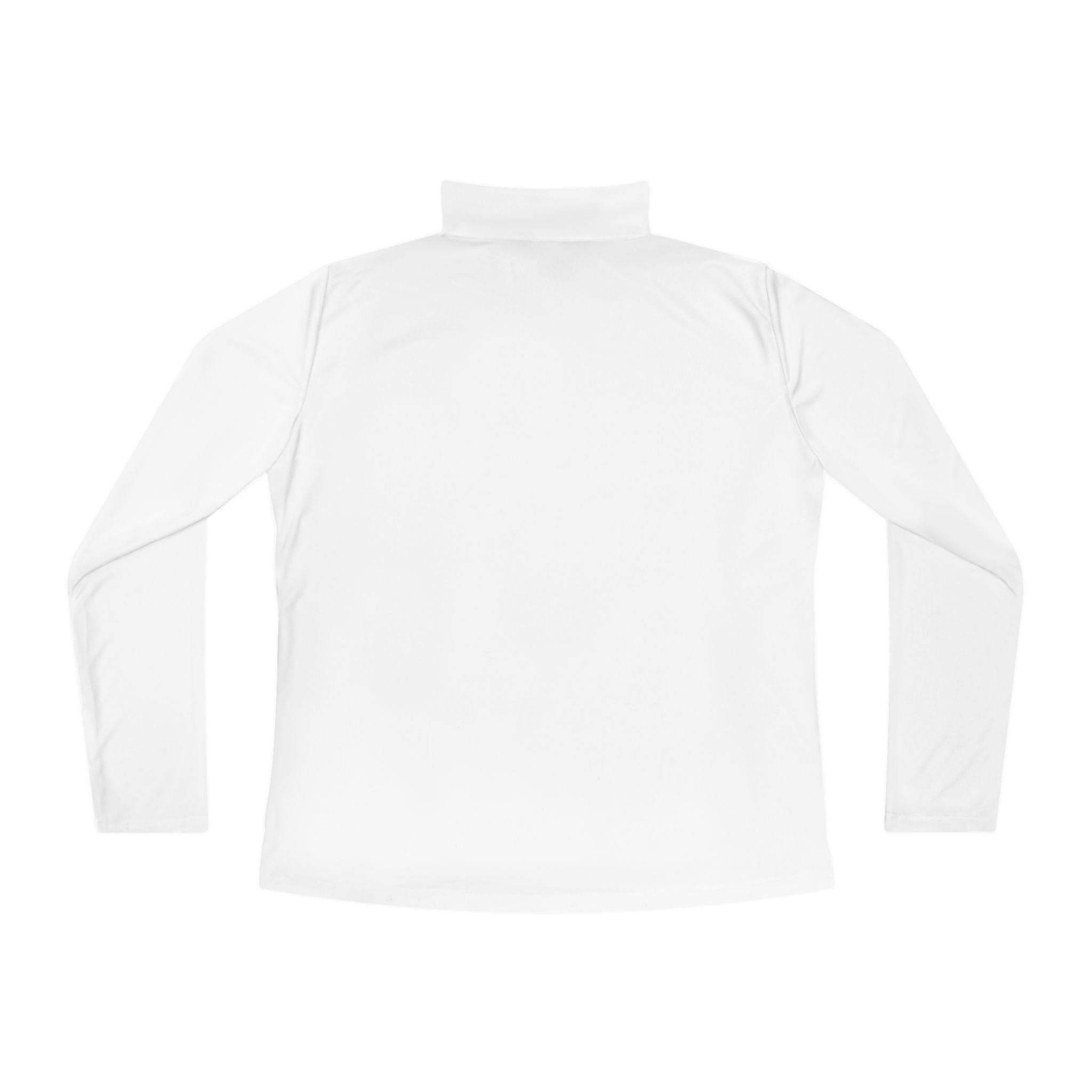Ladies Quarter-Zip Pullover — Green Alien Pose Embroidered Performance Top