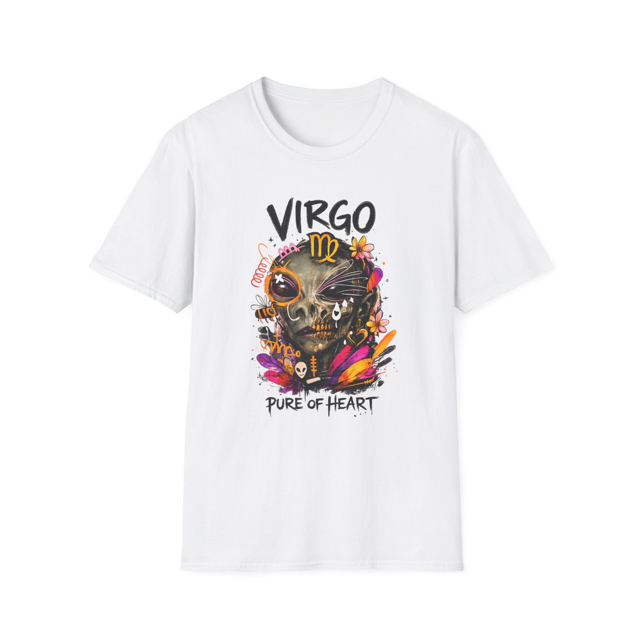 Virgo Skull Zodiac T-Shirt — "Pure of Heart" Astrology Tee