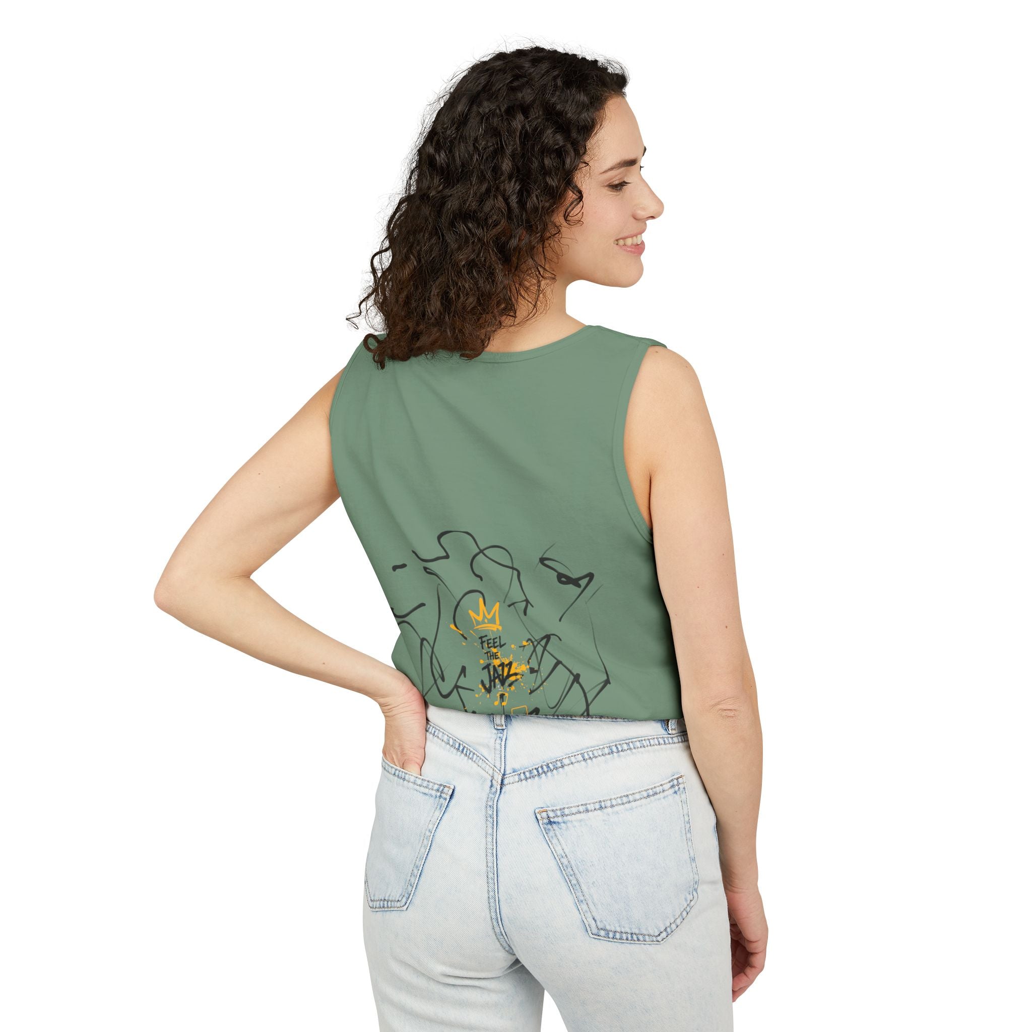 Alien Duo Graphic Tank Top — Retro Streetwear Art Tee-Tito & Raz Edition