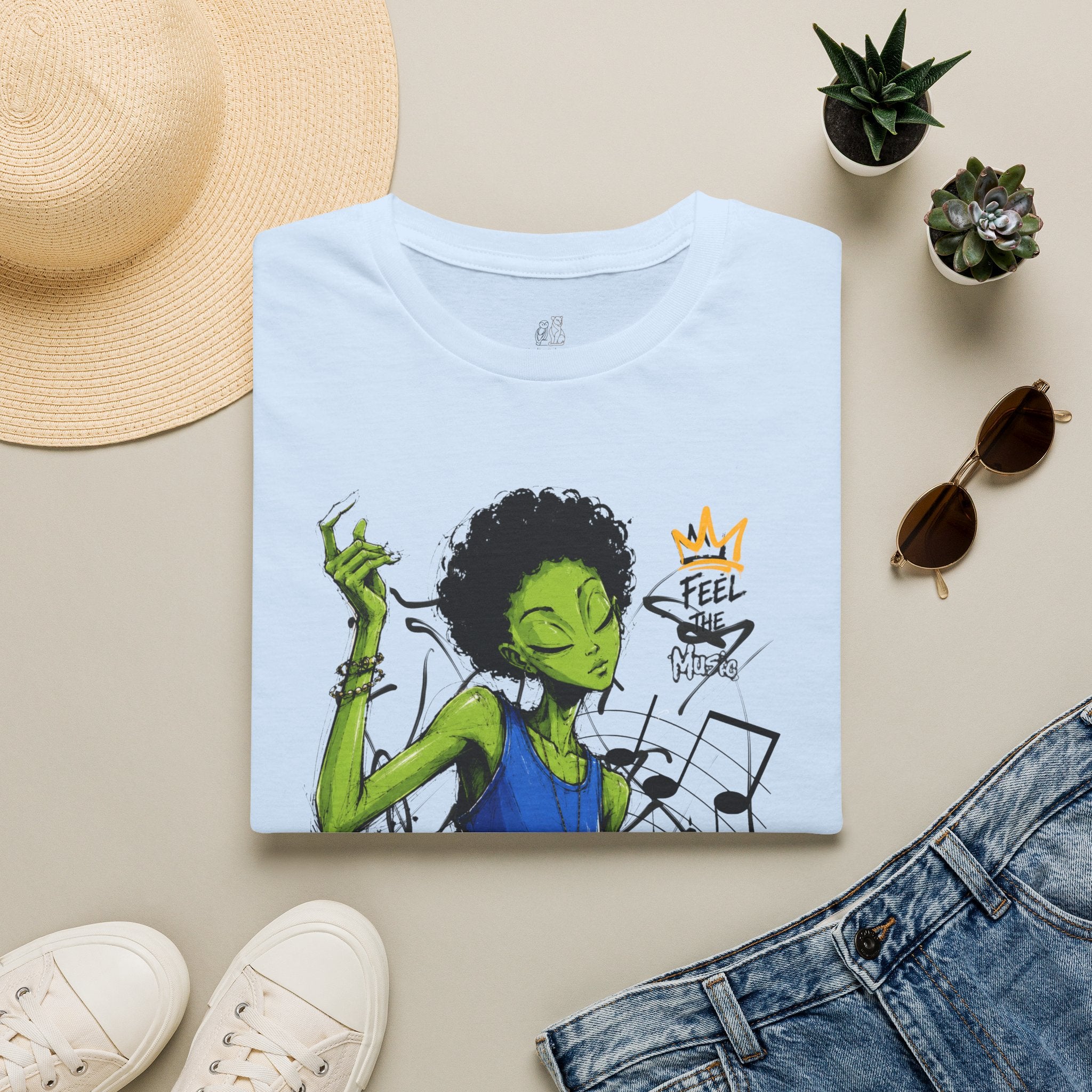 Music Vibes Graphic T-Shirt — 'Feel the Music' Tito-Tito & Ray Edition