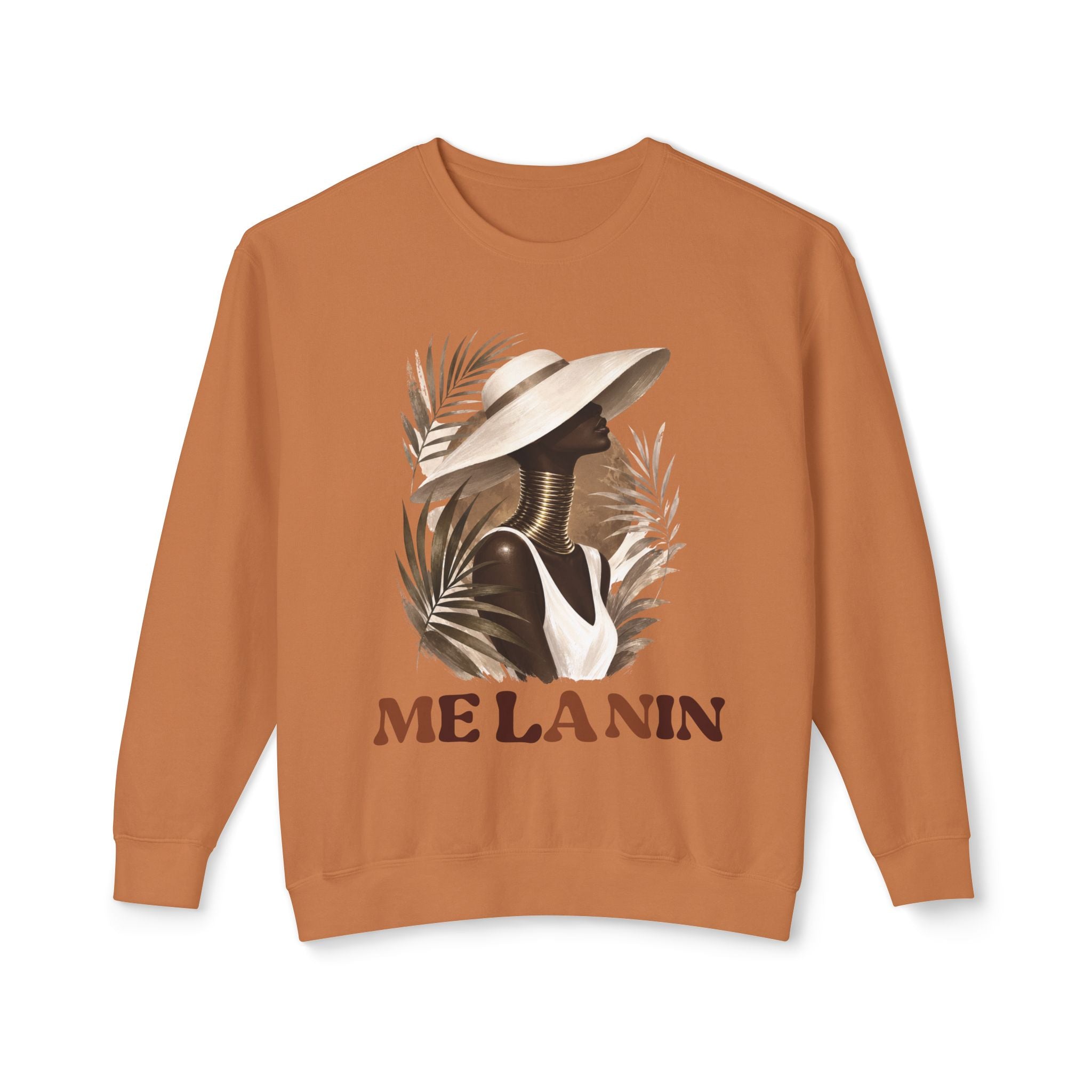 Melanin Pride Crewneck Sweatshirt — Elegant Portrait Graphic