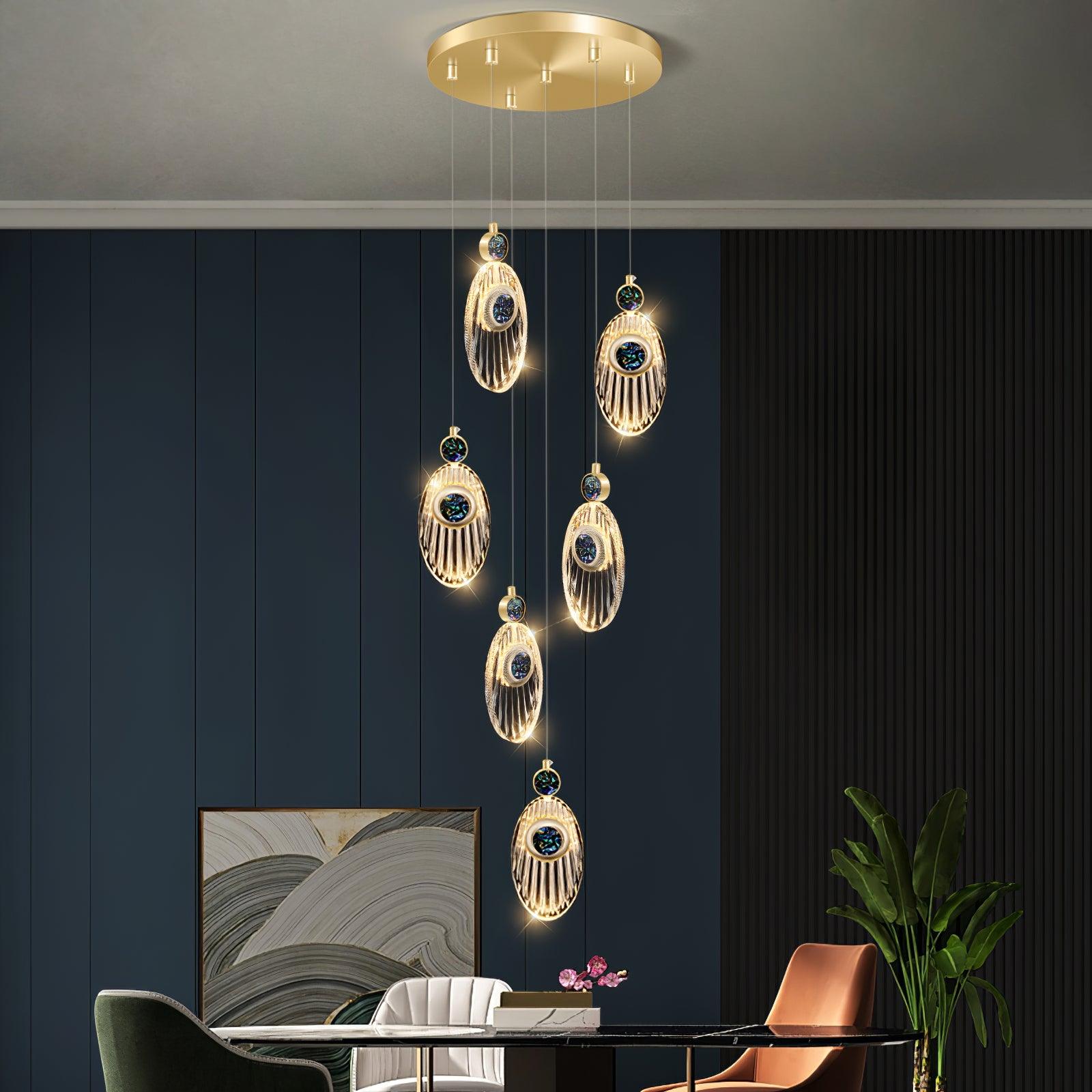 Acrylic Necklace Pendant Light 7.1"