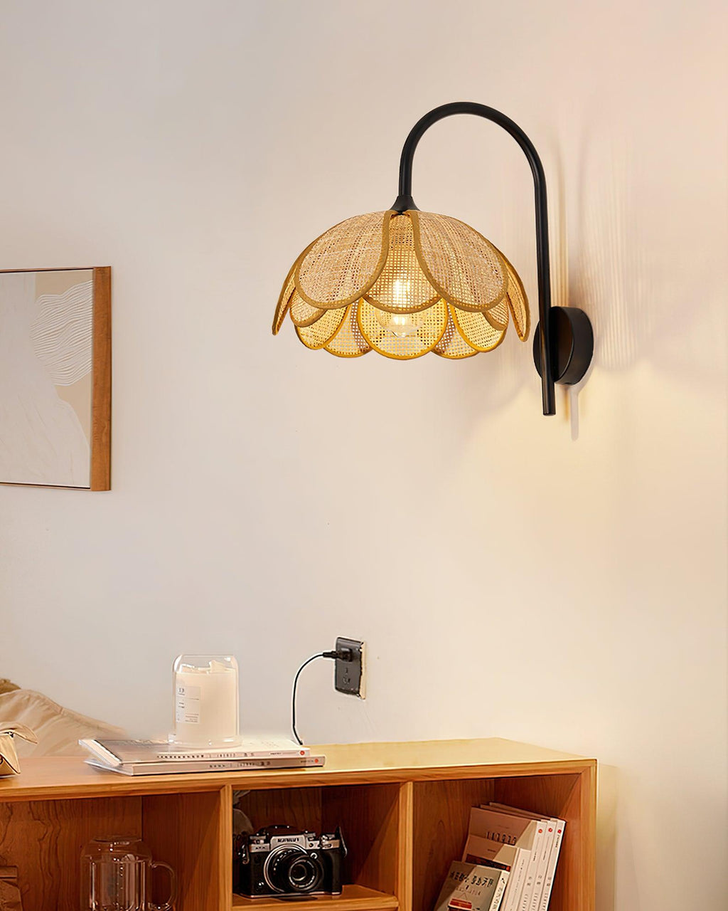 Bloom Rattan Wall Lamp 15.7"