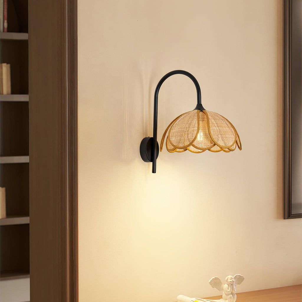 Bloom Rattan Wall Lamp 15.7"
