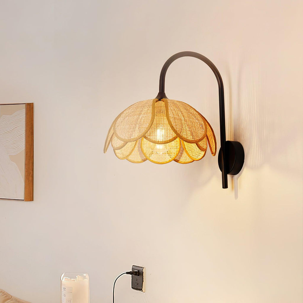 Bloom Rattan Wall Lamp 15.7"