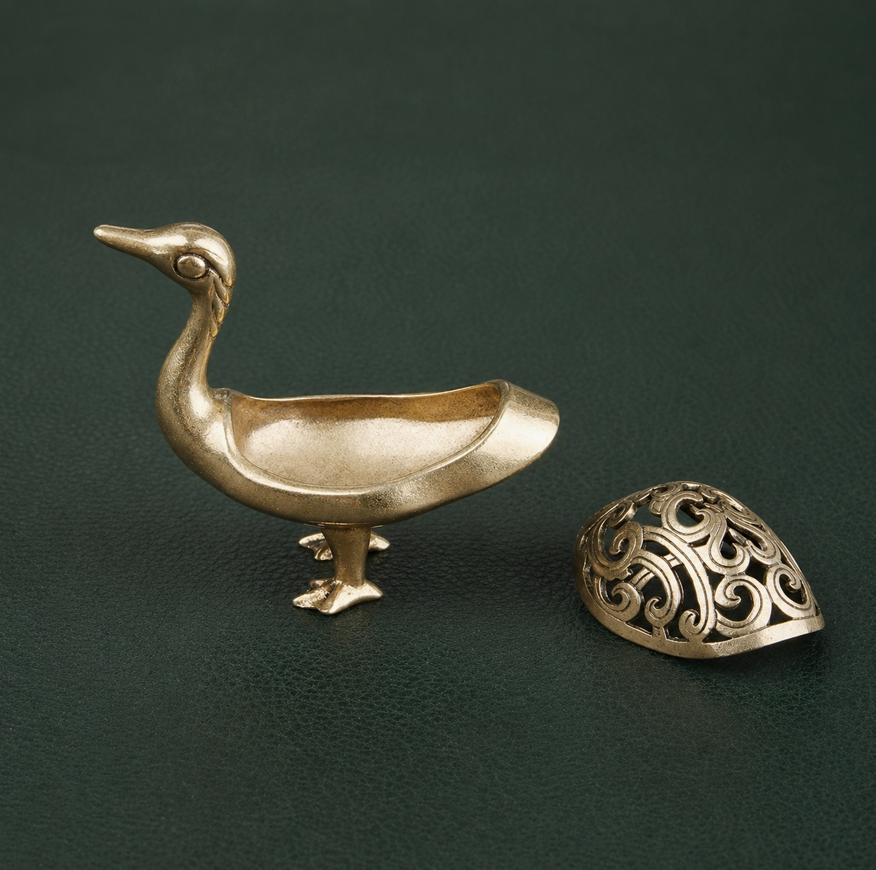 Antique Brass Wild Goose Incense Burner Ornament