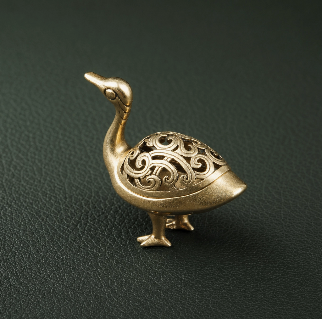 Antique Brass Wild Goose Incense Burner Ornament