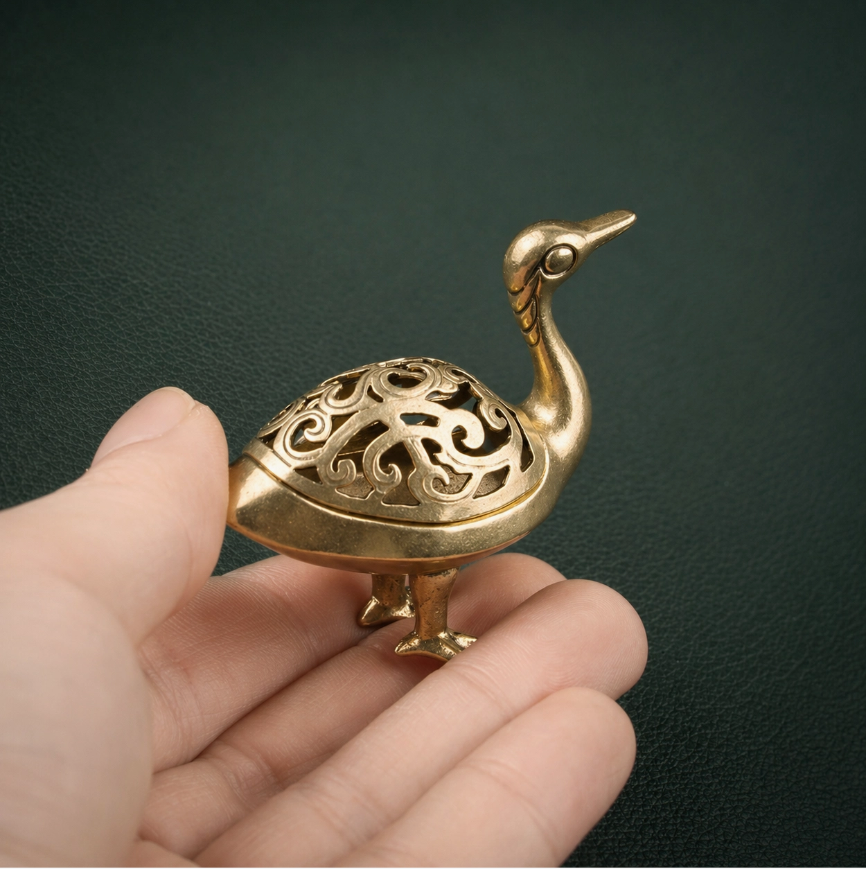 Antique Brass Wild Goose Incense Burner Ornament