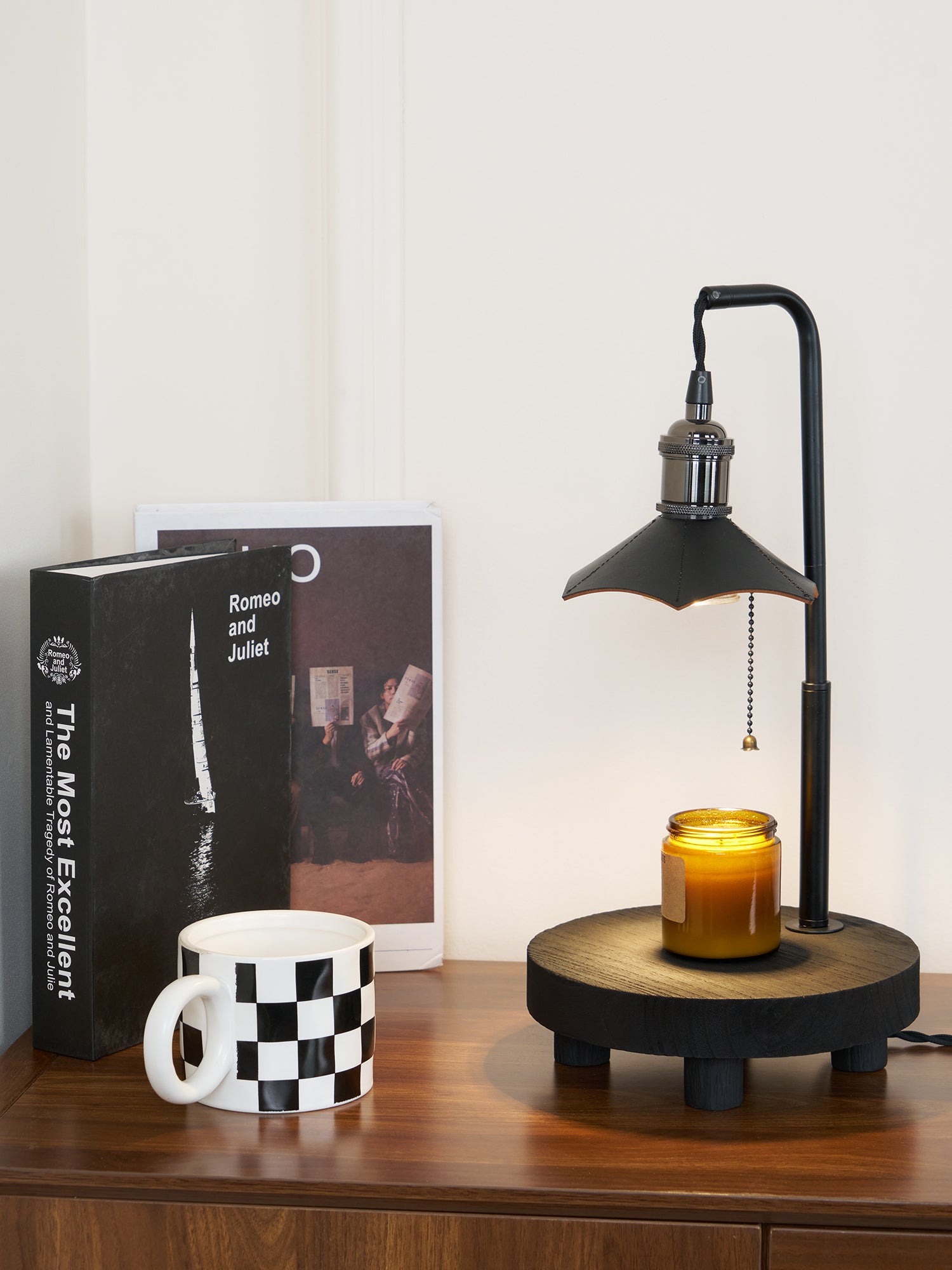 Cordero Wooden Stool Table Lamp 7.9"