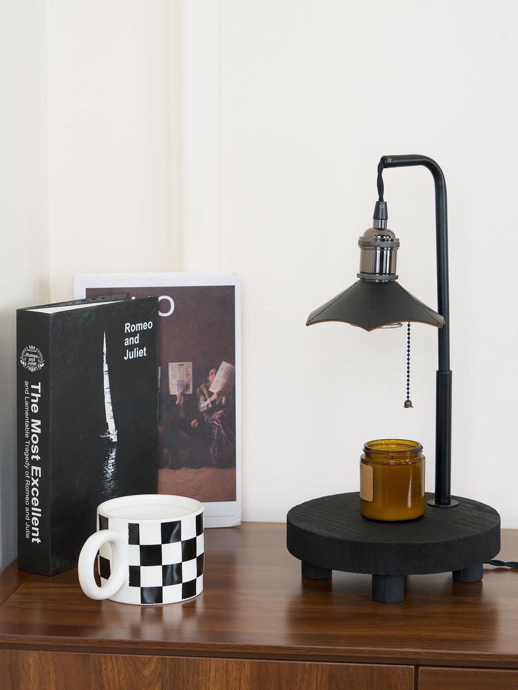 Cordero Wooden Stool Table Lamp 7.9"