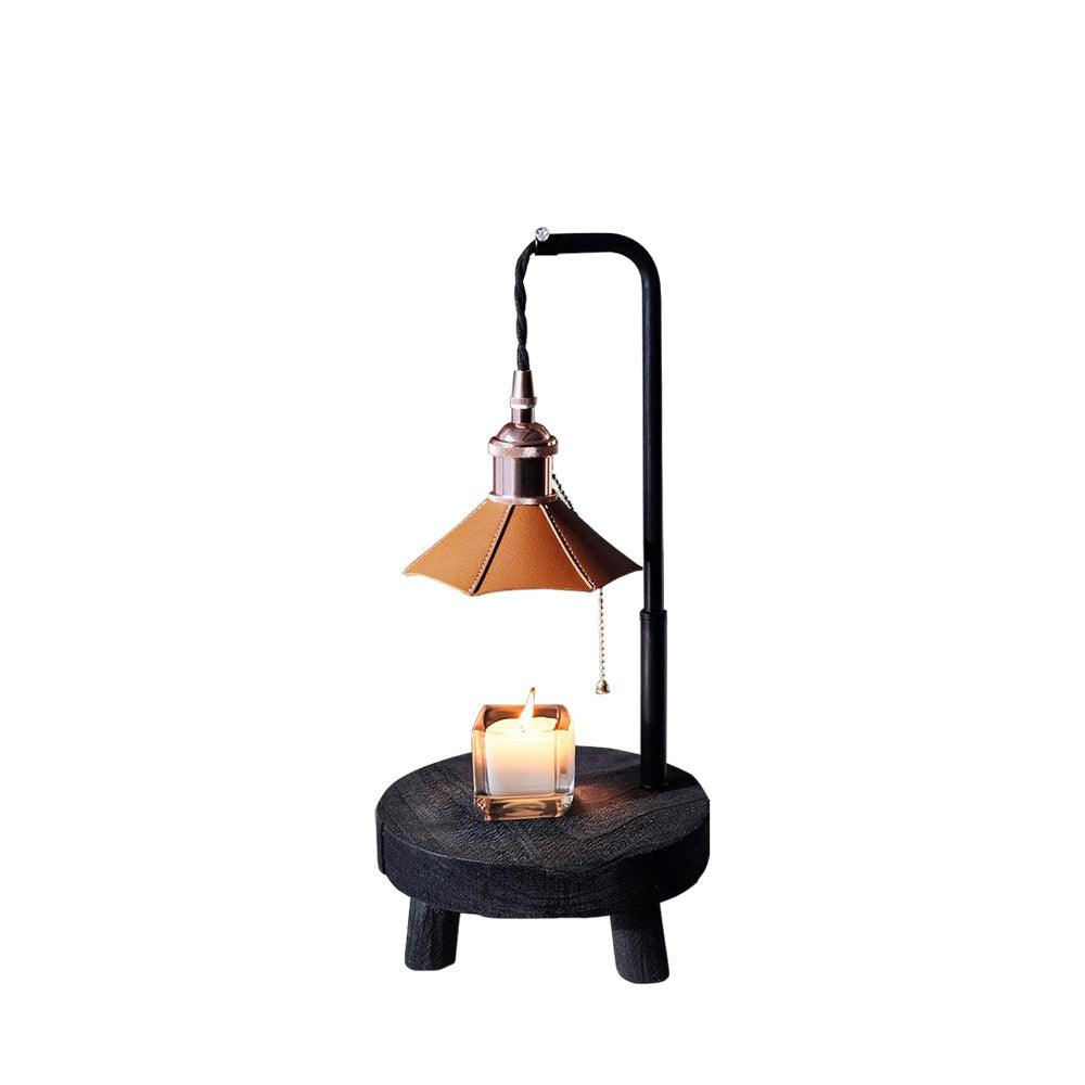 Cordero Wooden Stool Table Lamp 7.9"