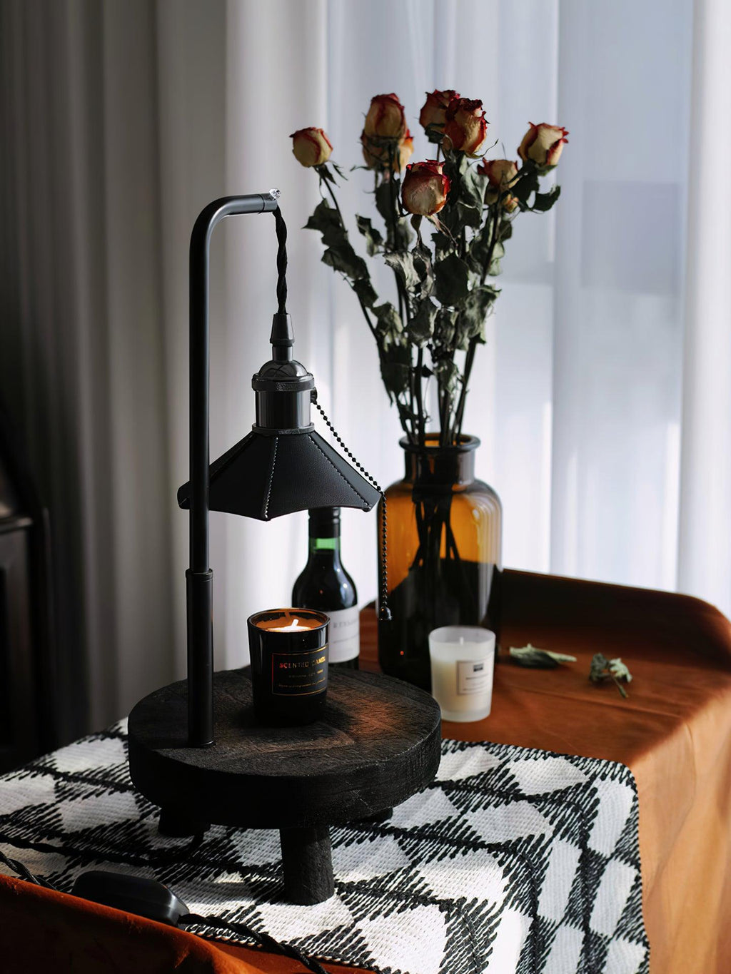 Cordero Wooden Stool Table Lamp 7.9"