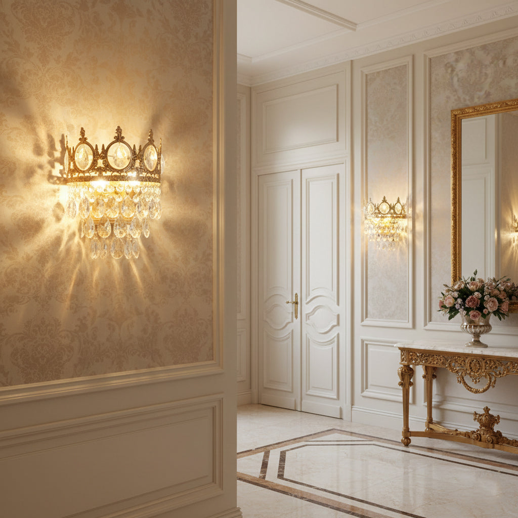 Crown Crystal Wall Lamp
